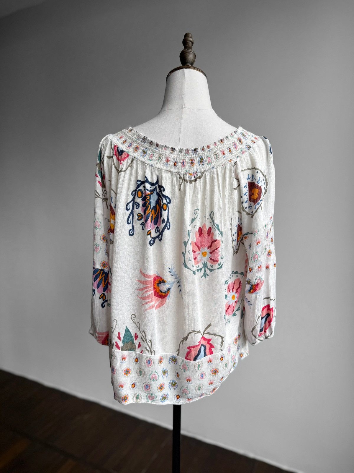 Desigual Desigual Womens D Minor White Off-Shoulder Floral Blouse Top Size S / US 4 / IT 40 - 3 Thumbnail