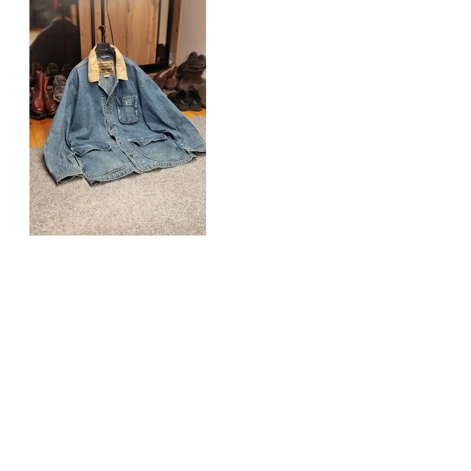 Levi's VINTAGE Levi's Coverall Denim Jacket XL Blue 90s Vintage Style Workwear Mens Jacket Size US 36 / EU 52 - 11 Thumbnail