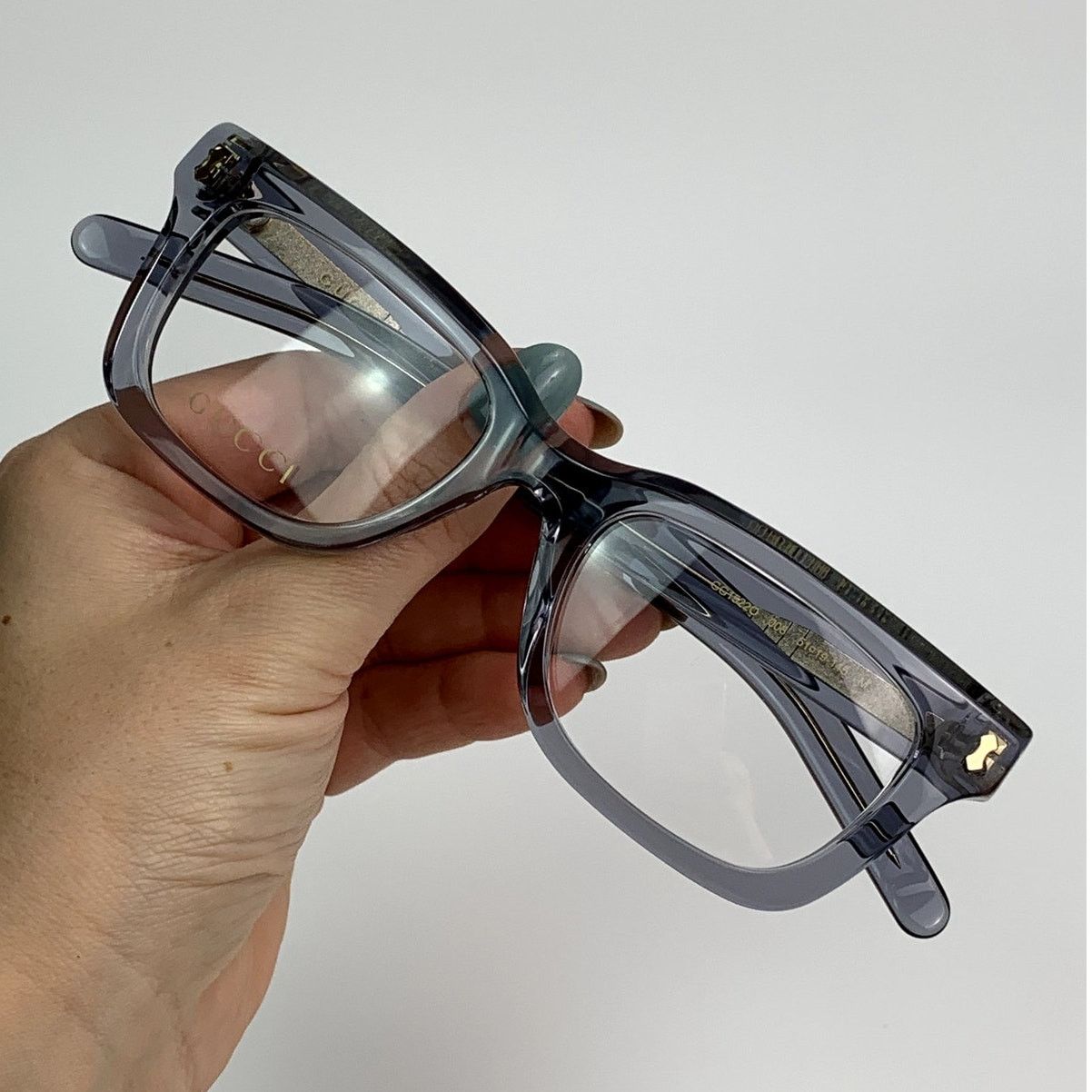 Gucci NEW Gucci Eyeglasses GG1522O 008 Grey Women Authentic Size ONE SIZE - 12 Thumbnail