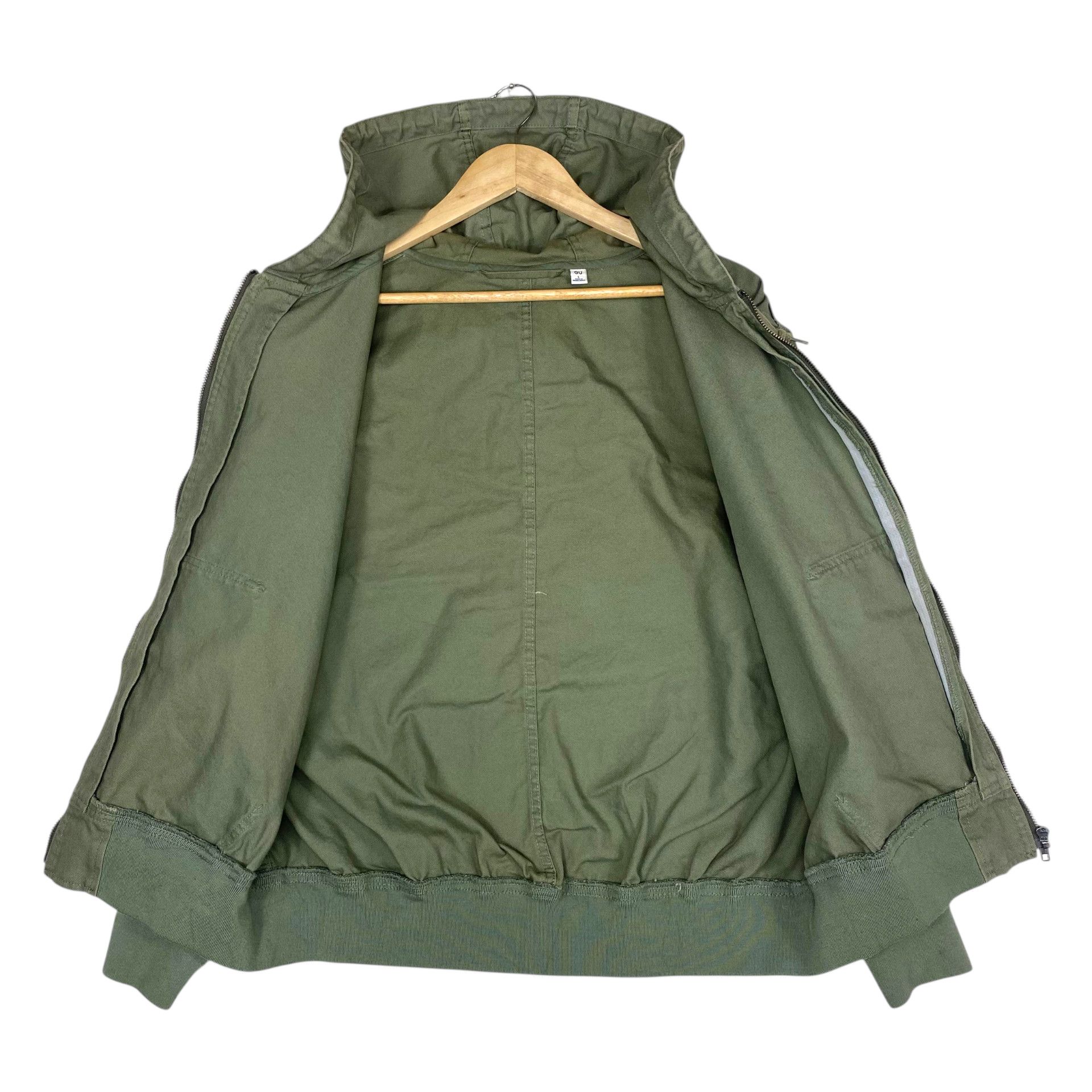Japanese Brand 💥GU JAPAN CANVAS HOODED JACKET Size US L / EU 52-54 / 3 - 6 Thumbnail