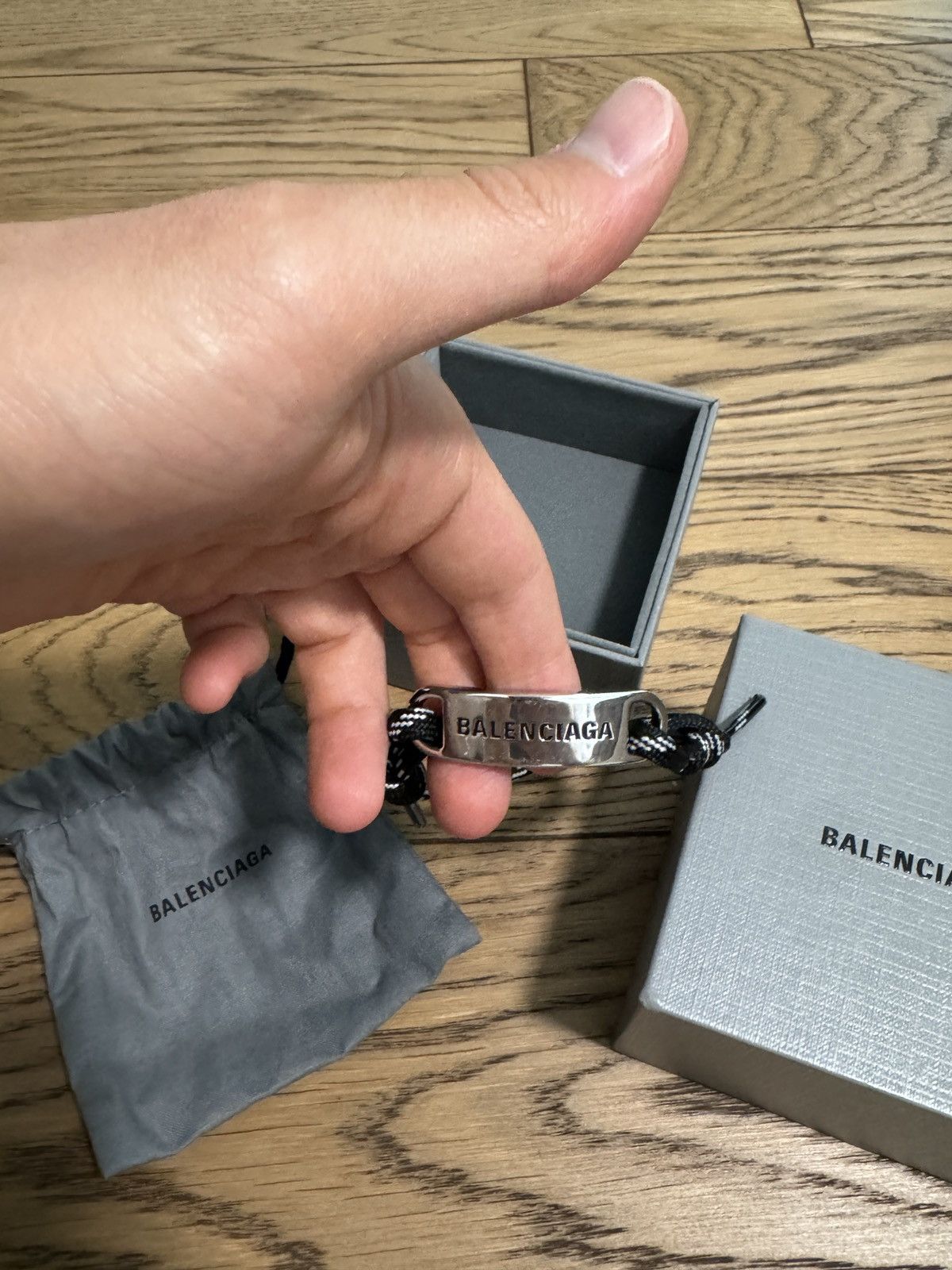 Balenciaga Plate Charm Bracelet