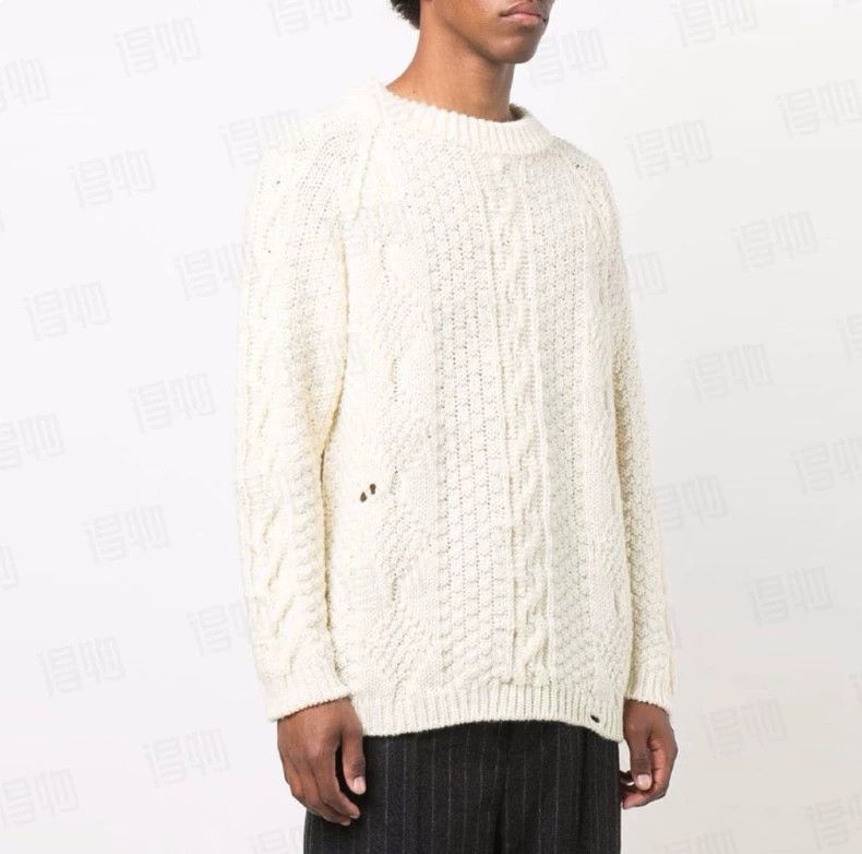Maison Margiela Maison Margiela Multicolored pure sheep wool men's pullover Size US S / EU 44-46 / 1 - 6 Thumbnail