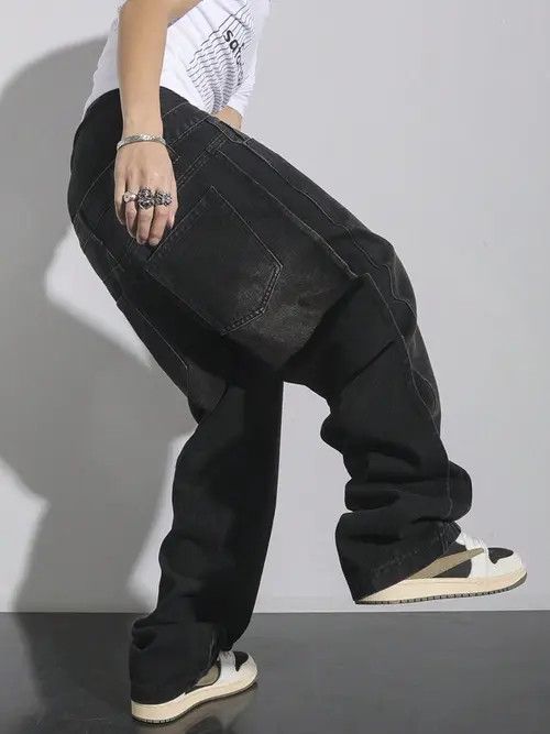 Japanese Brand Vintage Washed Retro Wide Leg Y2k Denim Jeans Size US 32 / EU 48 - 3 Thumbnail