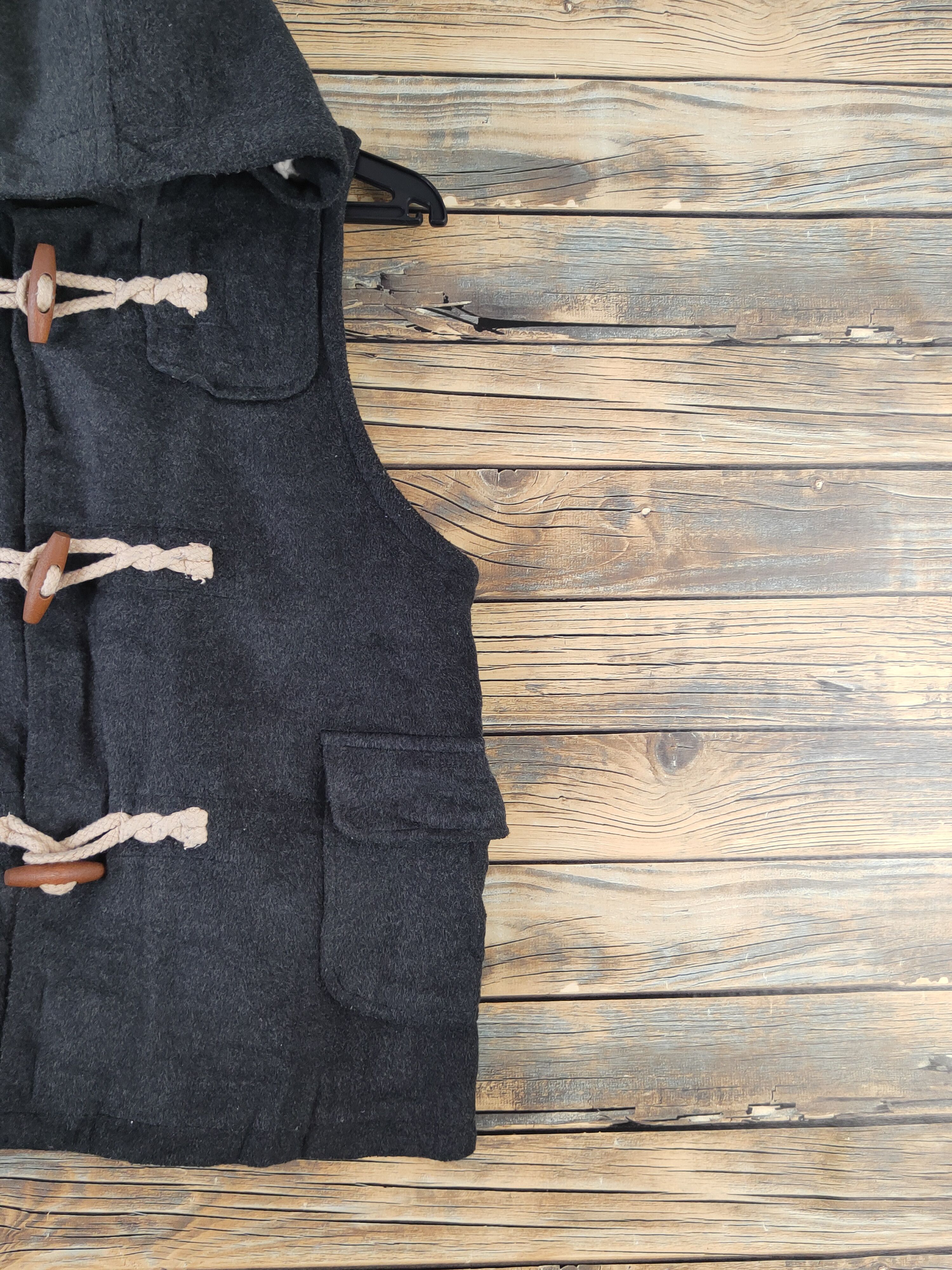 Japanese Brand × Vintage Vintage 💥 Sodalite Black Hoodie Toggle Vests Size S / US 4 / IT 40 - 5 Thumbnail