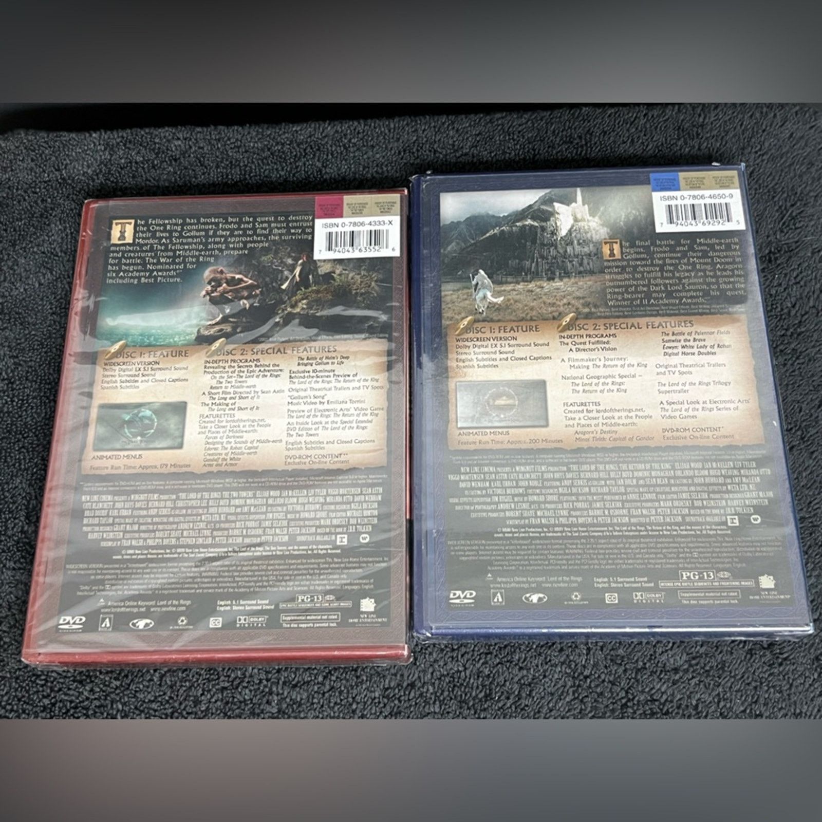 Sony The Lord of the Rings Trilogy DVD Widescreen Lot of 2 NEW Size ONE SIZE - 2 Thumbnail