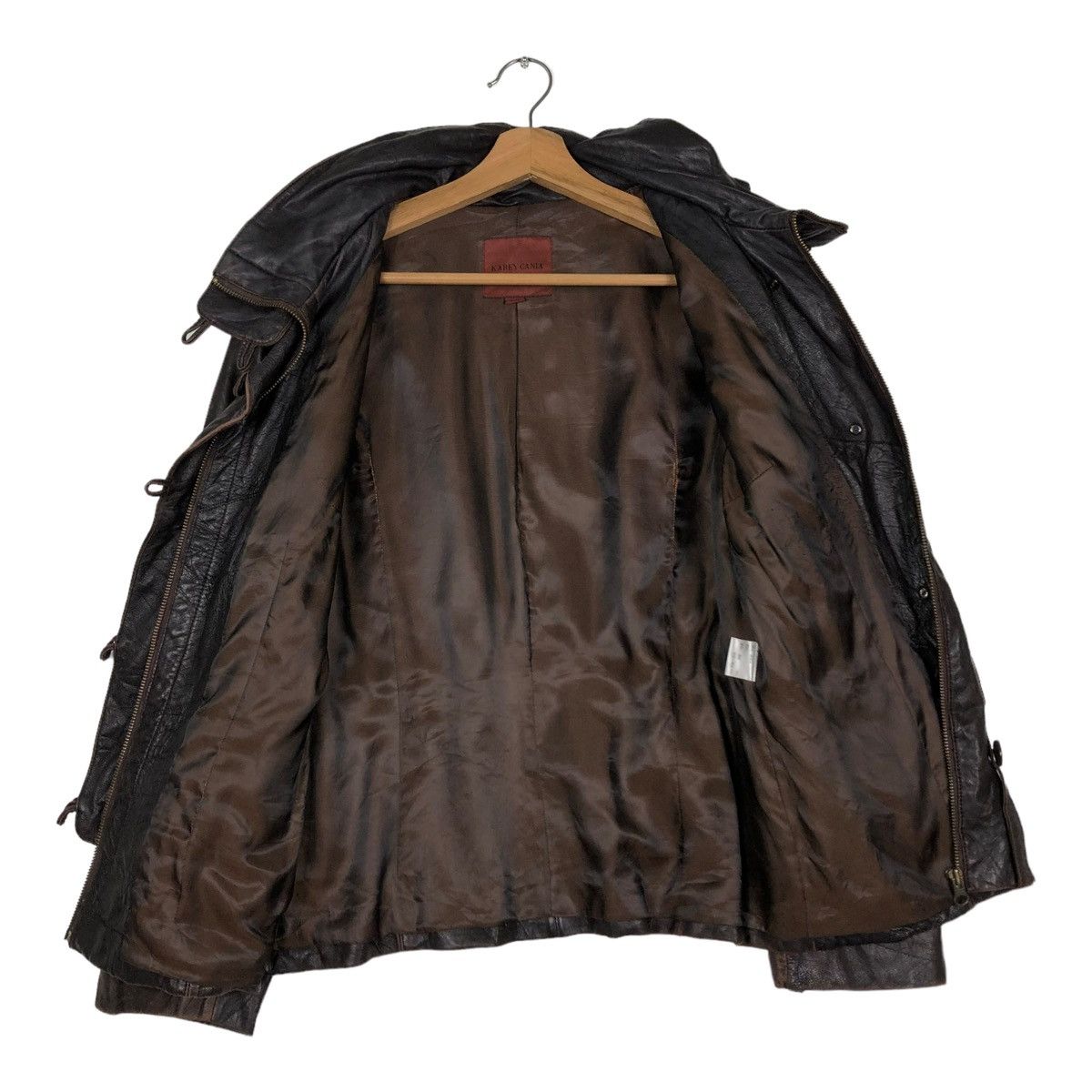 Japanese Brand 🔥VINTAGE GENUINE BIKER LEATHER JACKET KAREY CANIA JAPAN Size US M / EU 48-50 / 2 - 13 Thumbnail