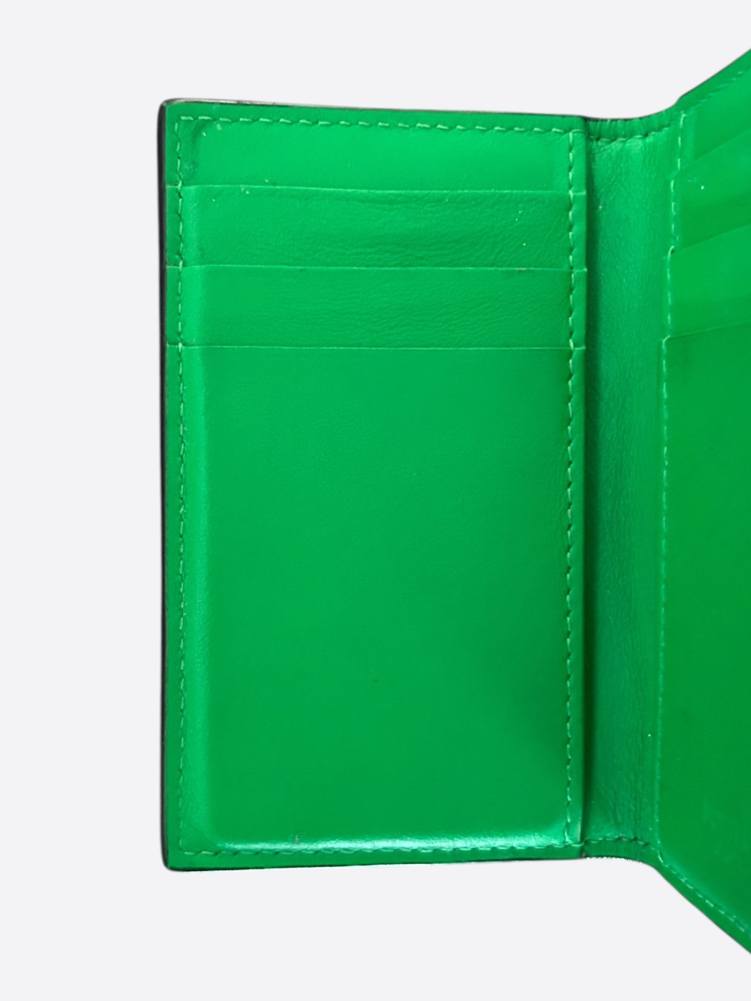 Bottega Veneta Bottega Veneta Green Intrecciato Leather Cassette Card Case Size ONE SIZE - 3 Thumbnail