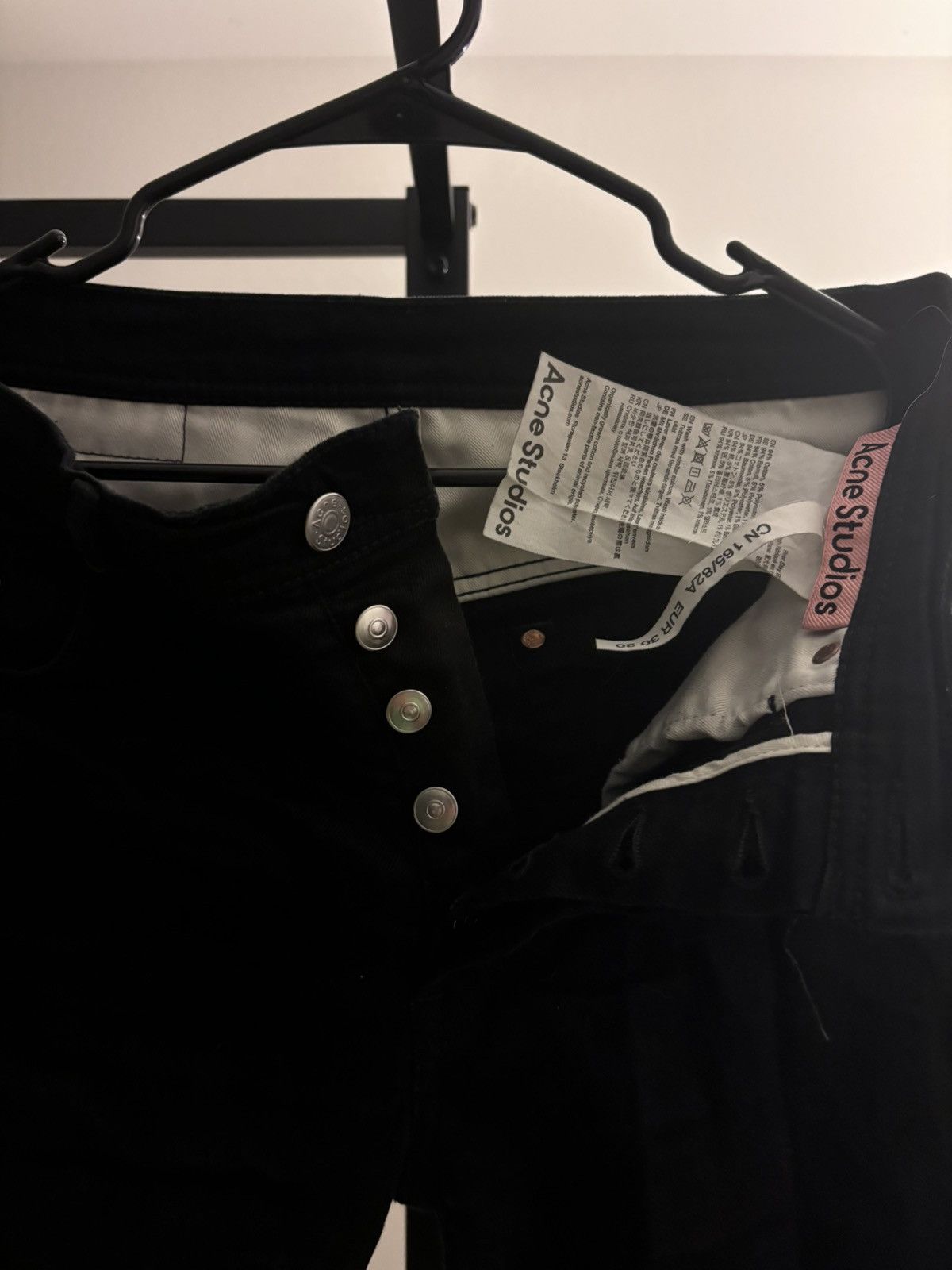 Acne Studios Acne Studios River Stay Black Jeans Size US 30 / EU 46 - 2 Thumbnail