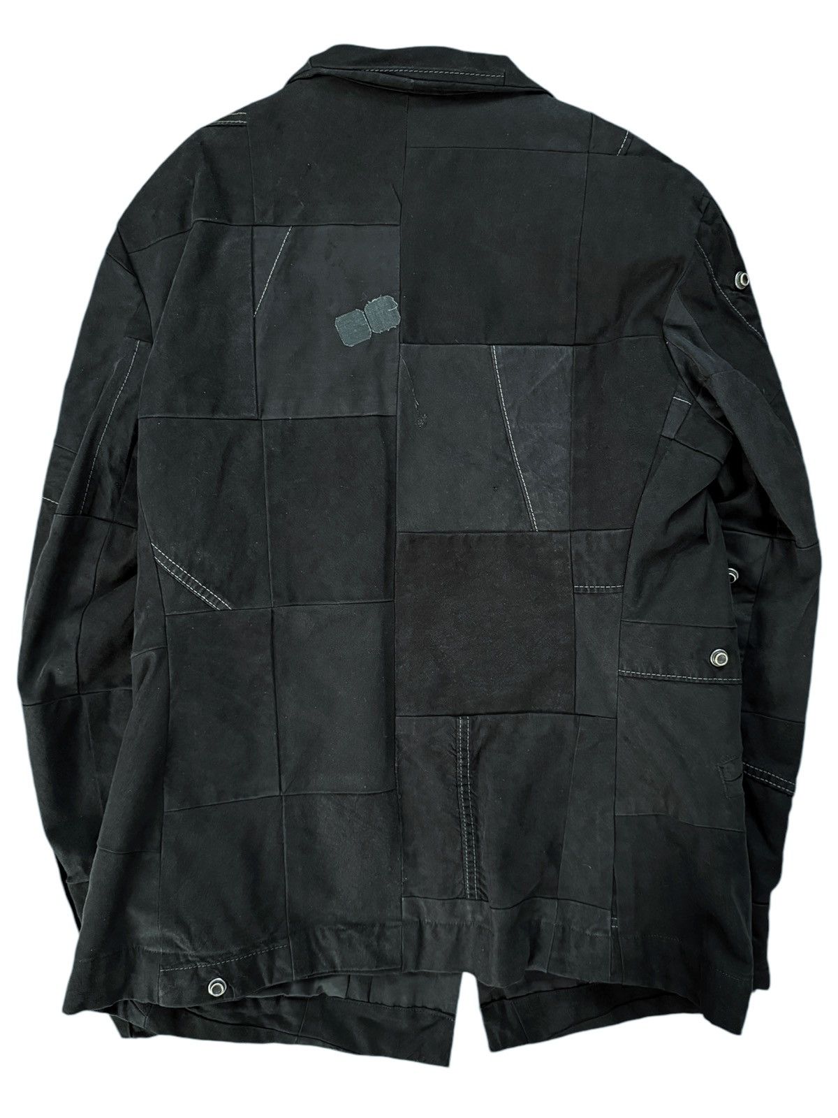Greg Lauren Sz3 1/1 Black Workwear Tux Ollie Blazer Patchwork Jacket Size US L / EU 52-54 / 3 - 2 Thumbnail