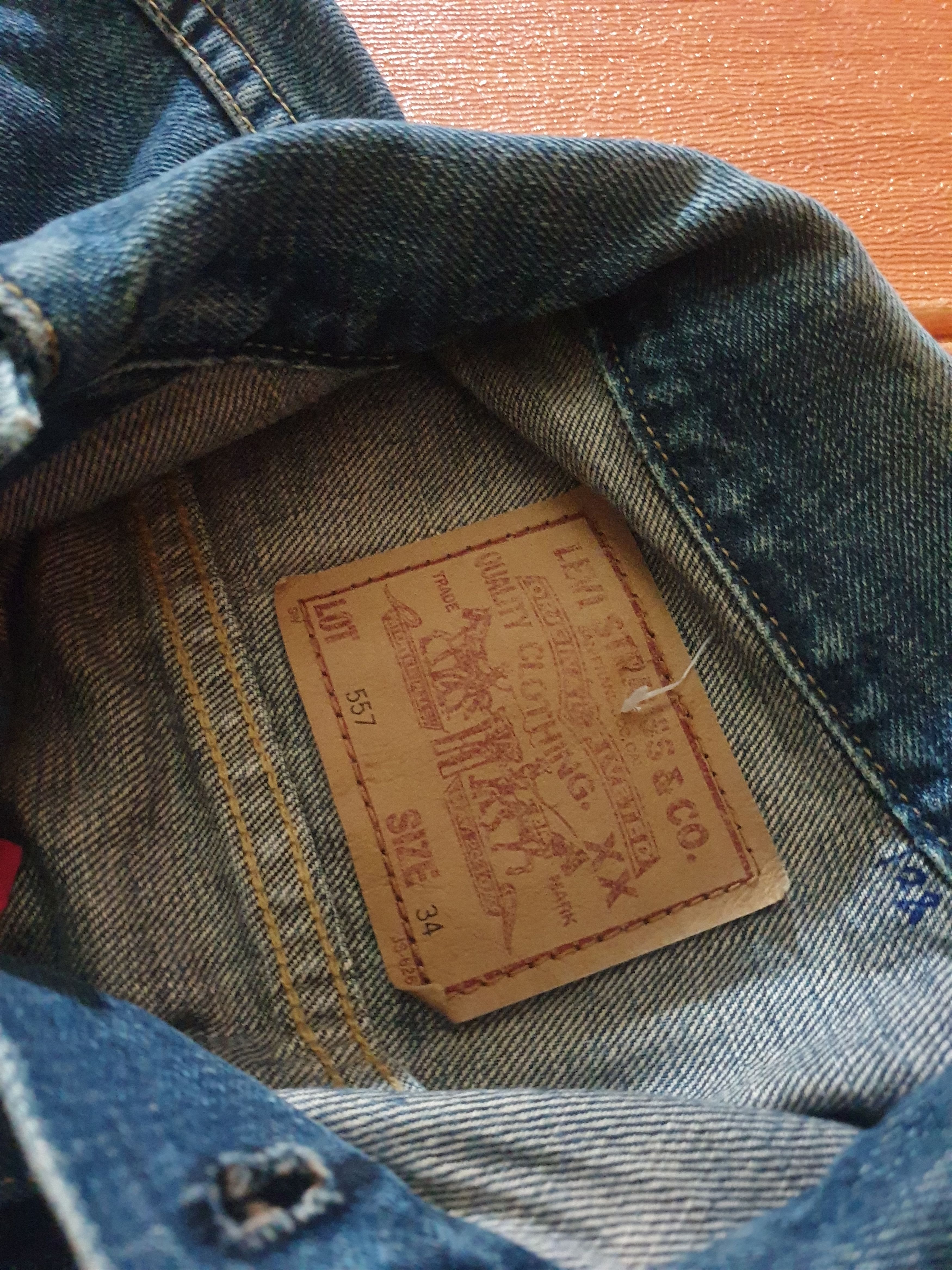 Levi's 💥Vintage Levis big E J22 denim Jacket Size US XS / EU 42 / 0 - 2 Thumbnail