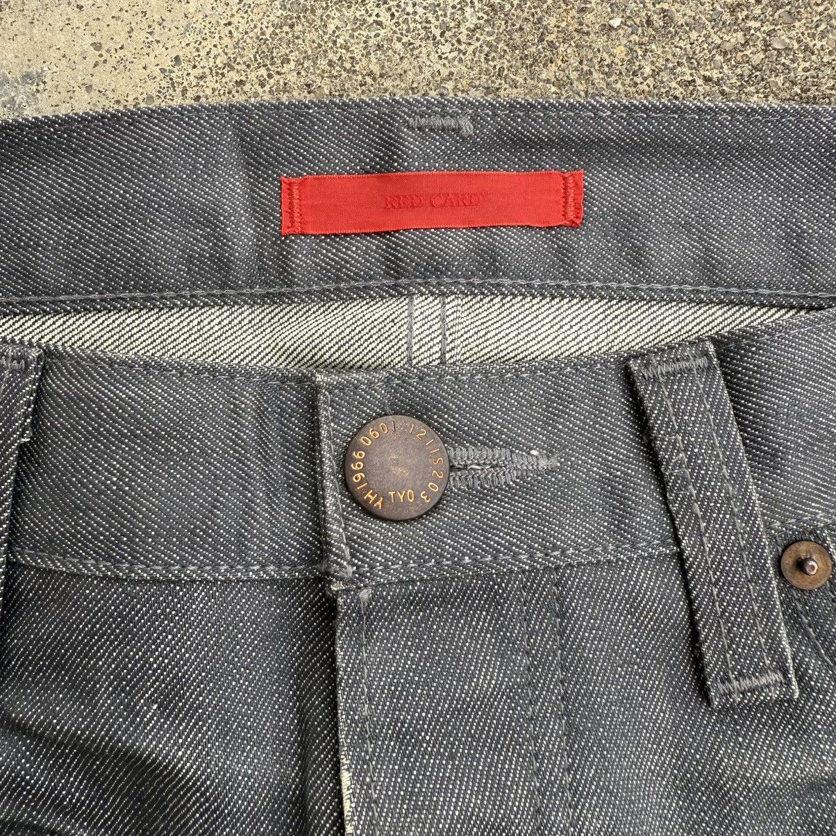 VINTAGE RED CARD FADED GRAY JEAN DENIM PANTS