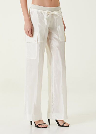 Palm Angels o1y1125 Cargo Sweatpant in Cream Size 30" / US 8 / IT 44 - 2 Thumbnail