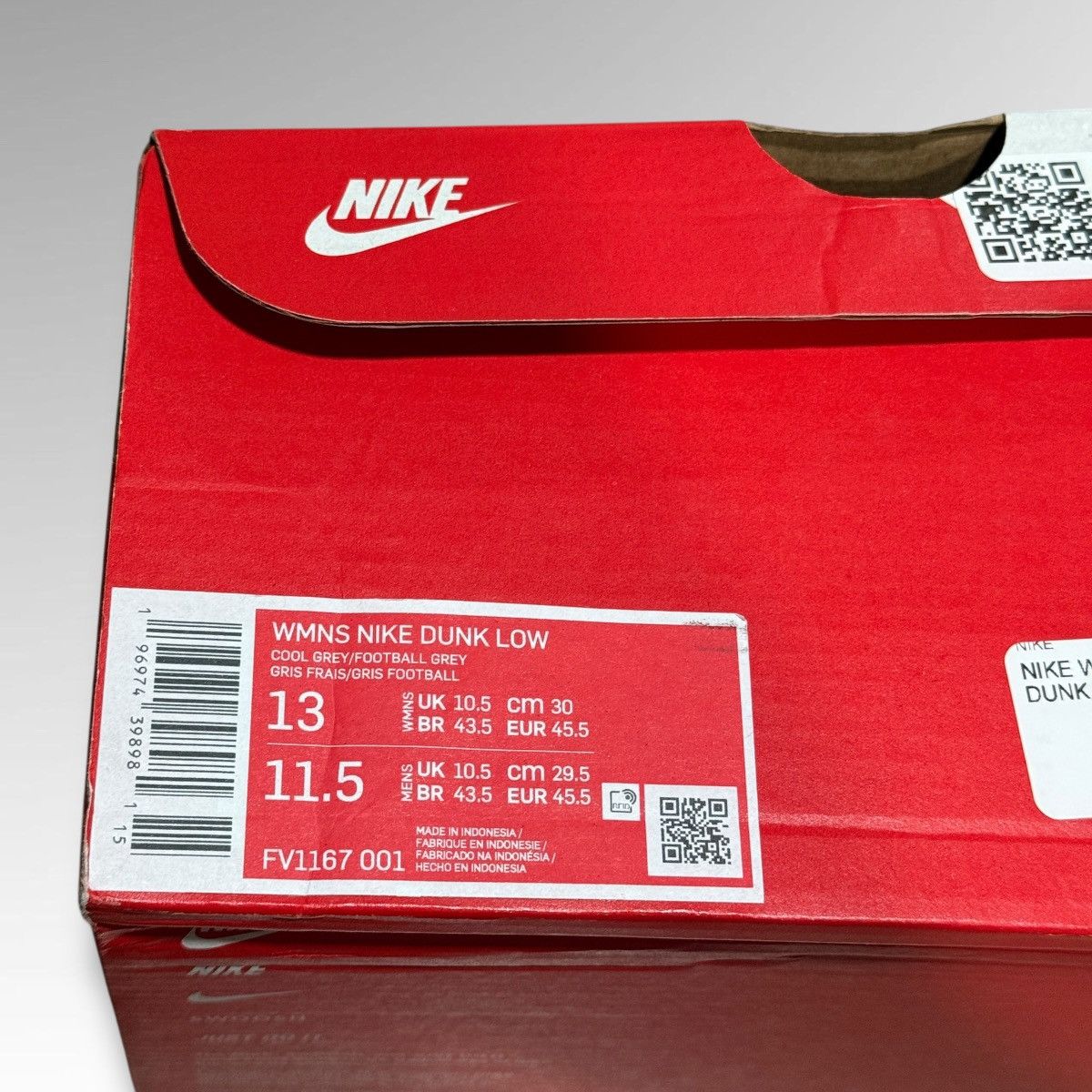 Nike Nike Dunk Low Cool Grey Size US 11.5 / EU 44-45 - 9 Thumbnail