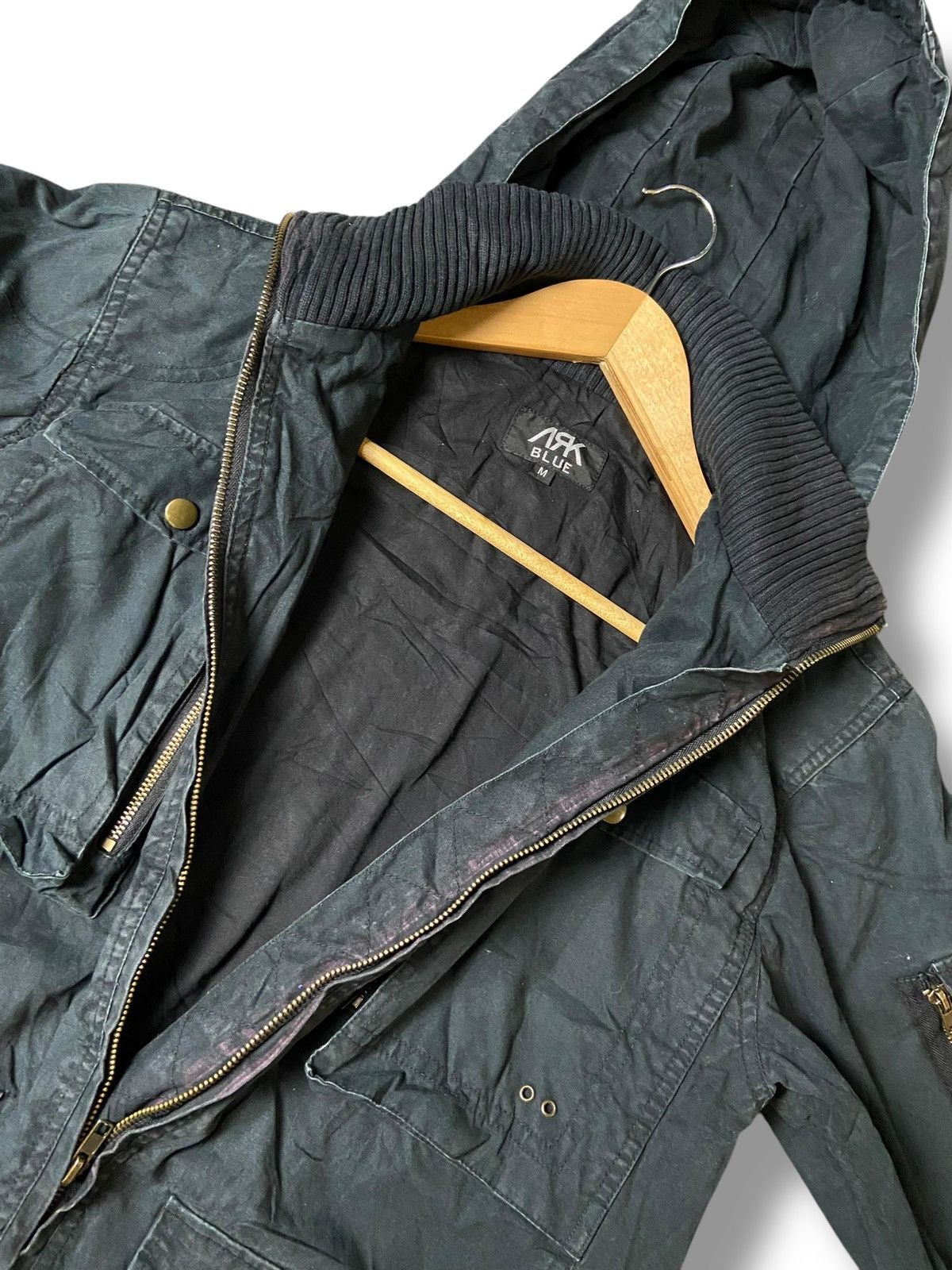 Japanese Brand × Seditionaries × Vintage Ark Blue Brand Utility Pockets Hooded Jacket (120) Size US M / EU 48-50 / 2 - 3 Thumbnail