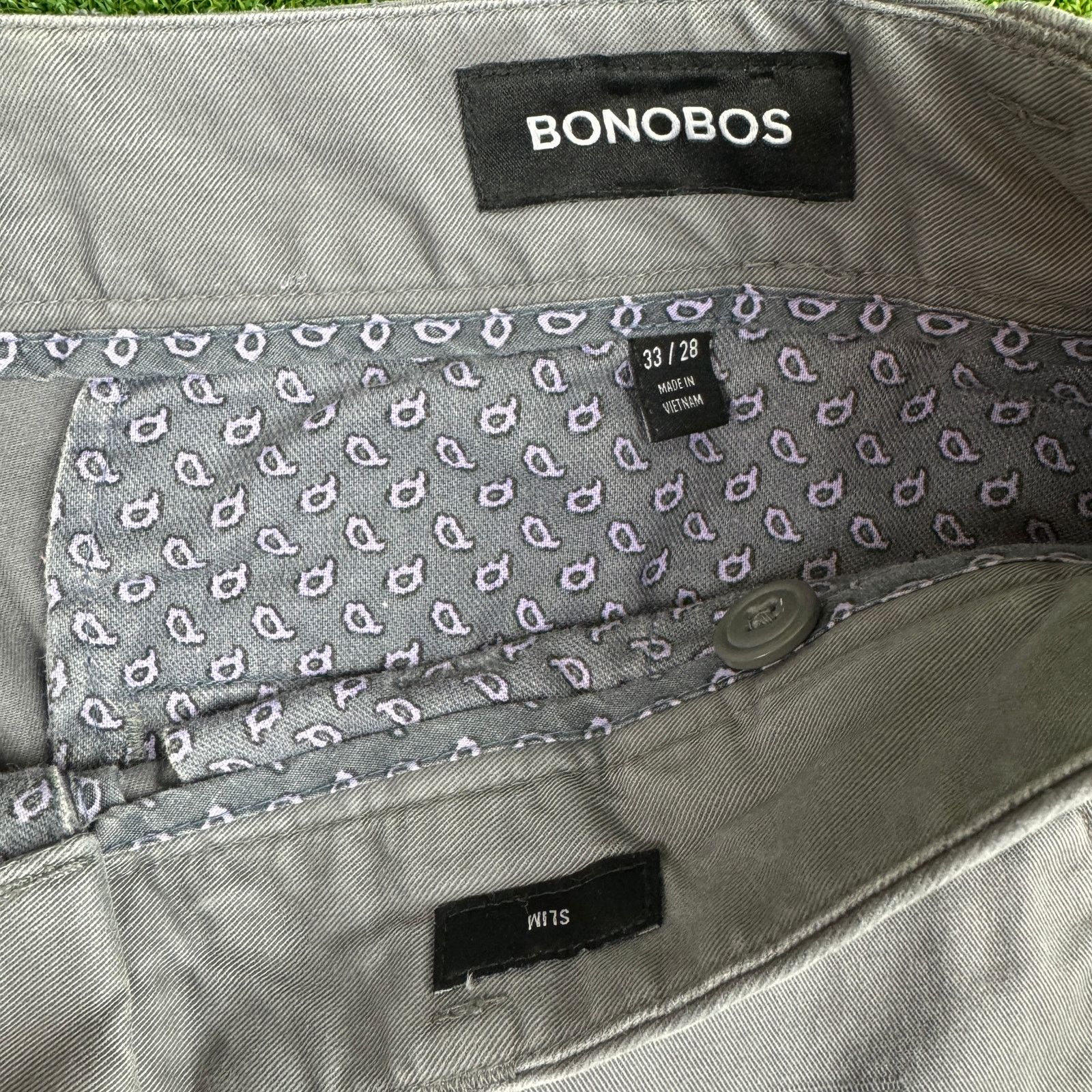 Bonobos Bonobos Light Gray Casual Pants Slim Size 33/28 Size US 33 - 9 Thumbnail