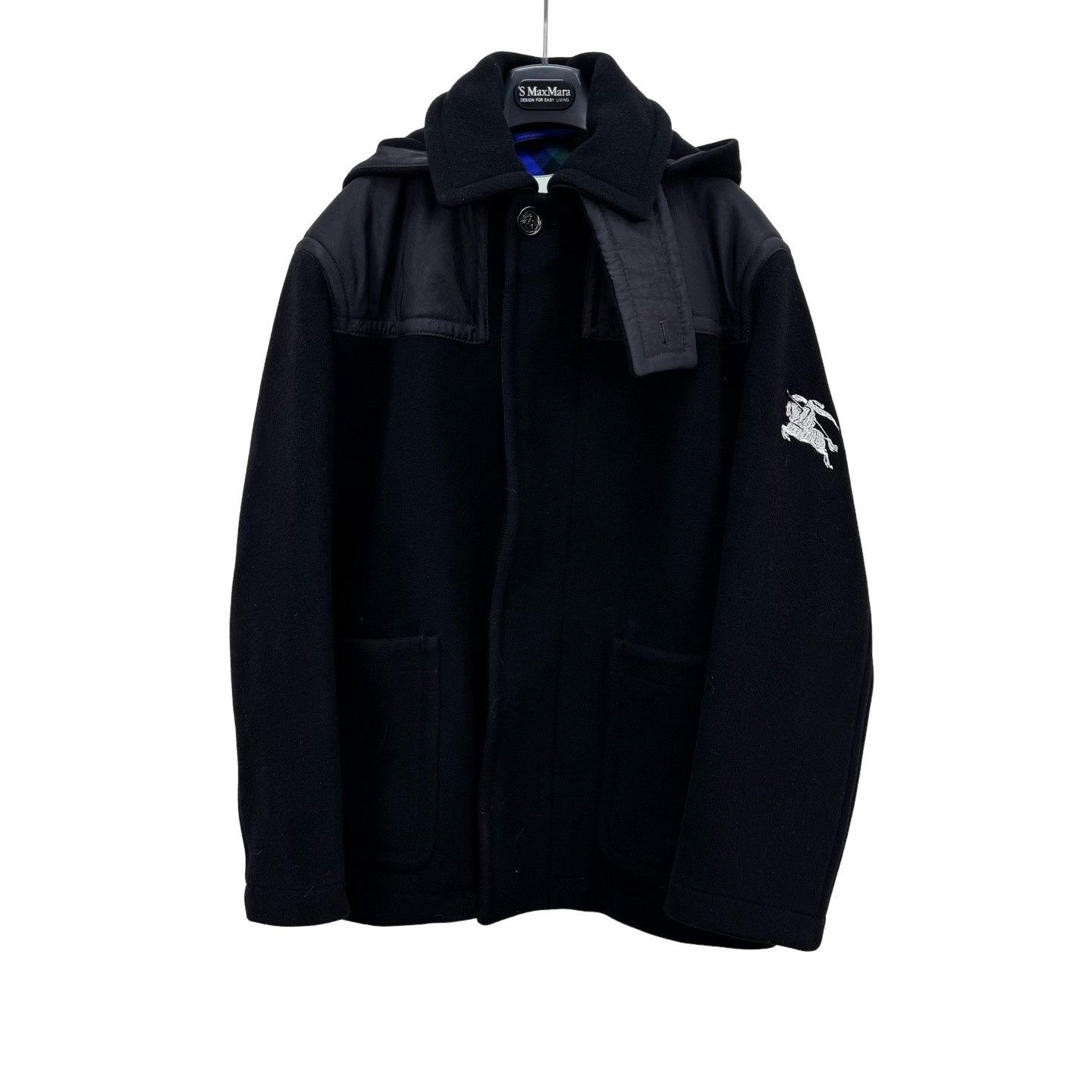 Burberry Burberry Embroidered Horse Wool Hooded Coat XS Size US XS / EU 42 / 0 - 1 Thumbnail