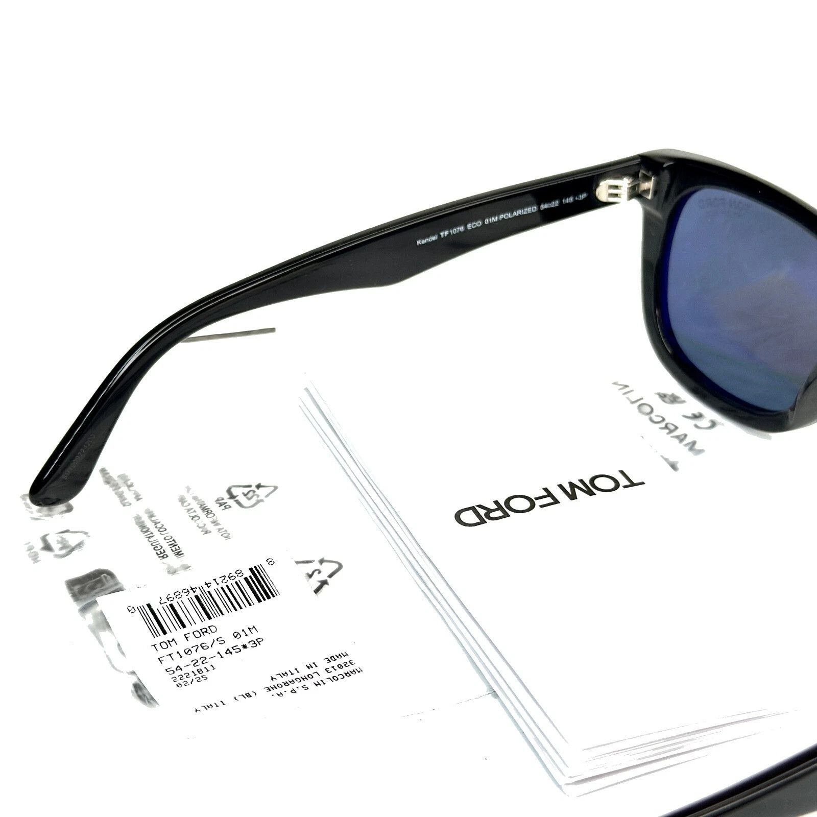 Tom Ford TOM FORD KENDEL TF1076 01M Black Modern Sunglass 1076 FT1076 Size ONE SIZE - 9 Thumbnail