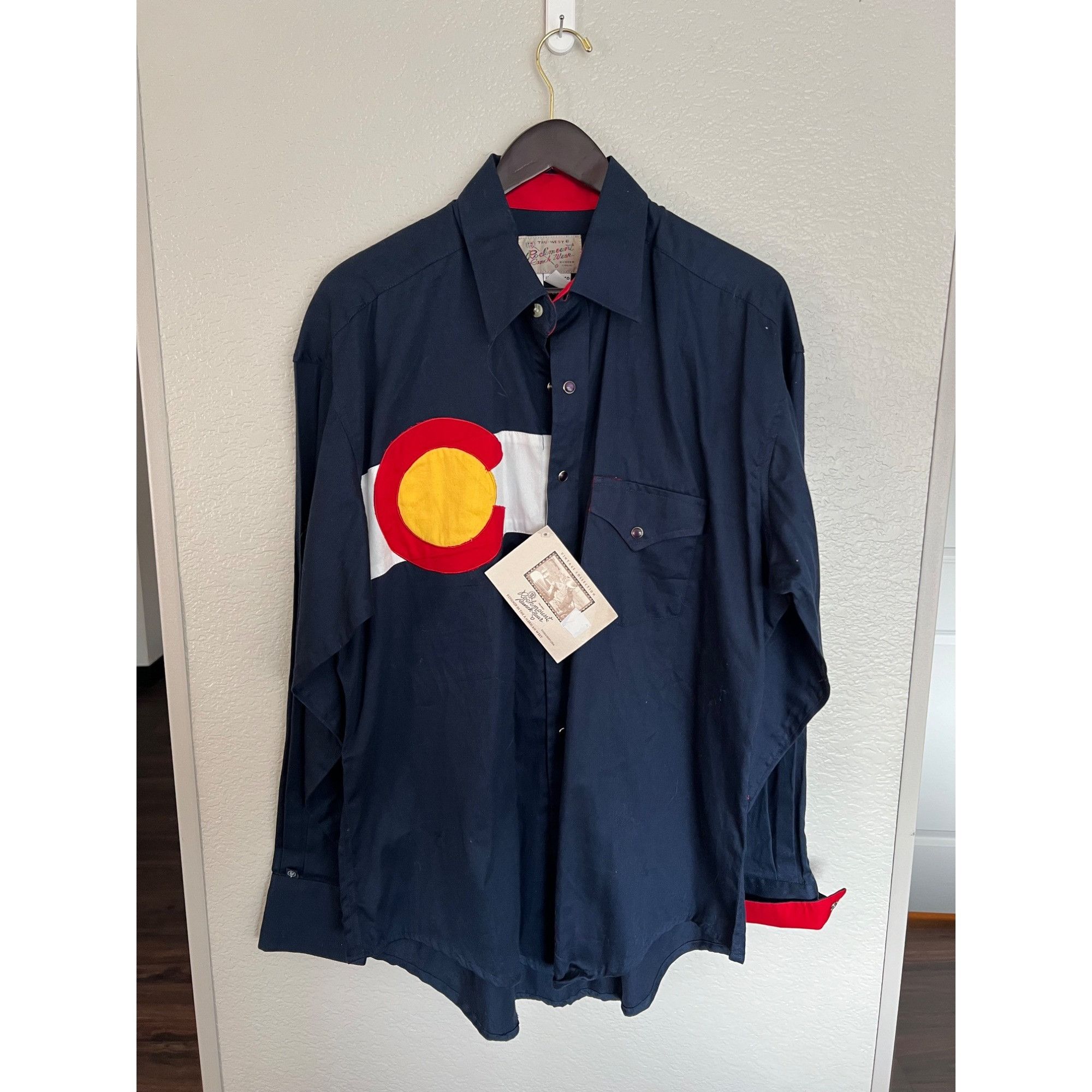 Rockmount Ranch Wear Rockmount Ranchwear Colorado Flag Pearl Snap Western Up Shir Size US L / EU 52-54 / 3 - 1 Thumbnail