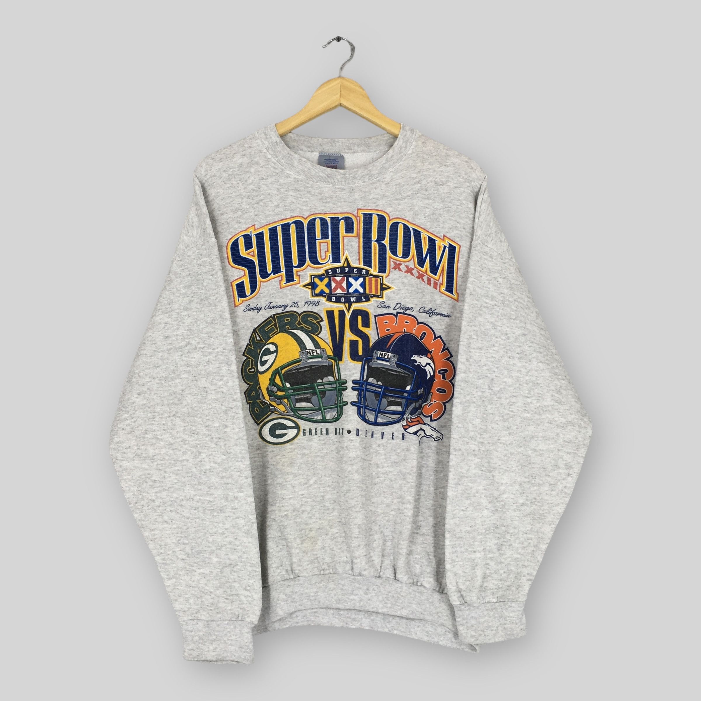 Vintage Super Bowl XXXII NFL Sweatshirt Large