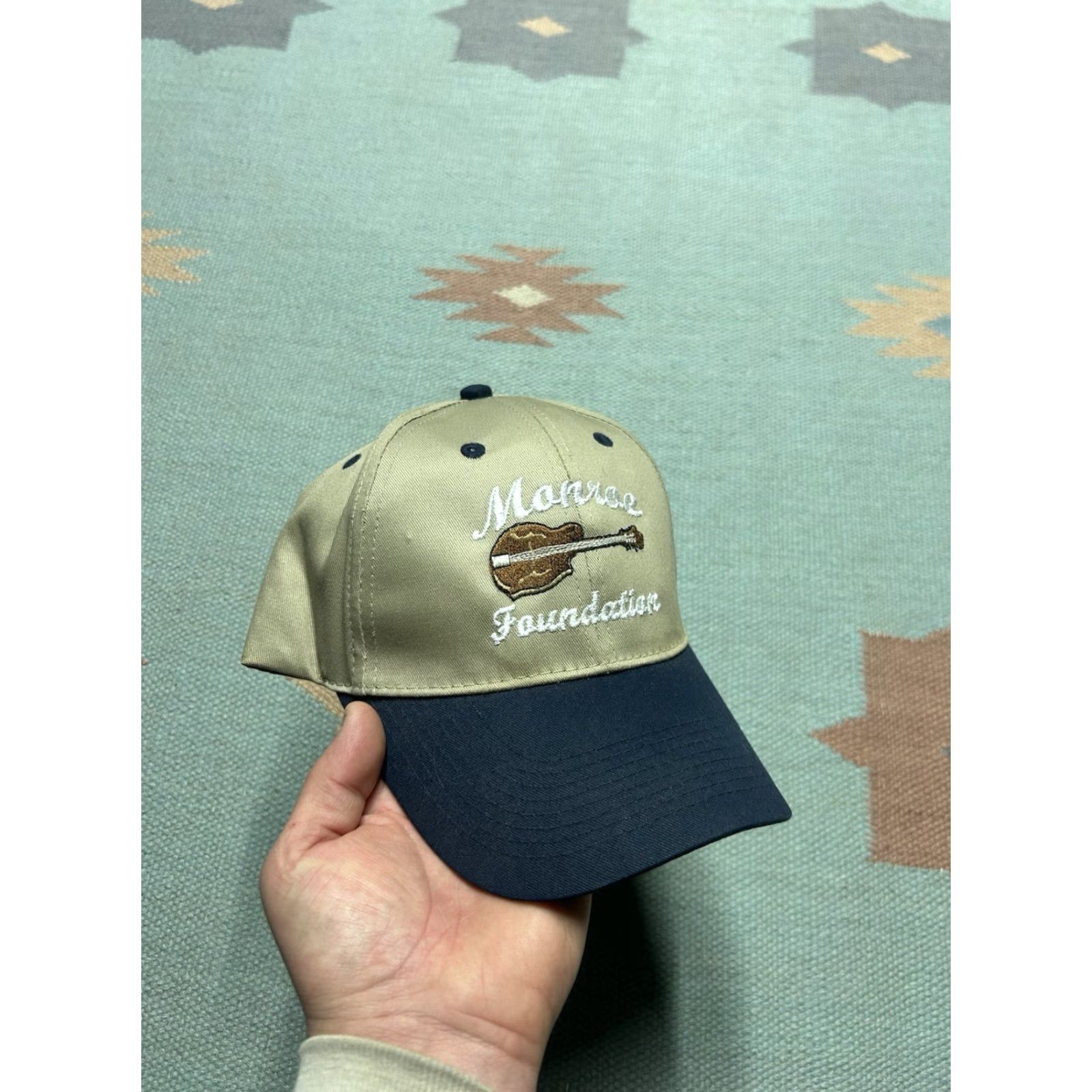 Vintage VINTAGE Bill Monroe Foundation Adjustable Baseball Cap Hat Men's Tan Bluegrass Guitar Strapback Cap Size ONE SIZE - 2 Thumbnail