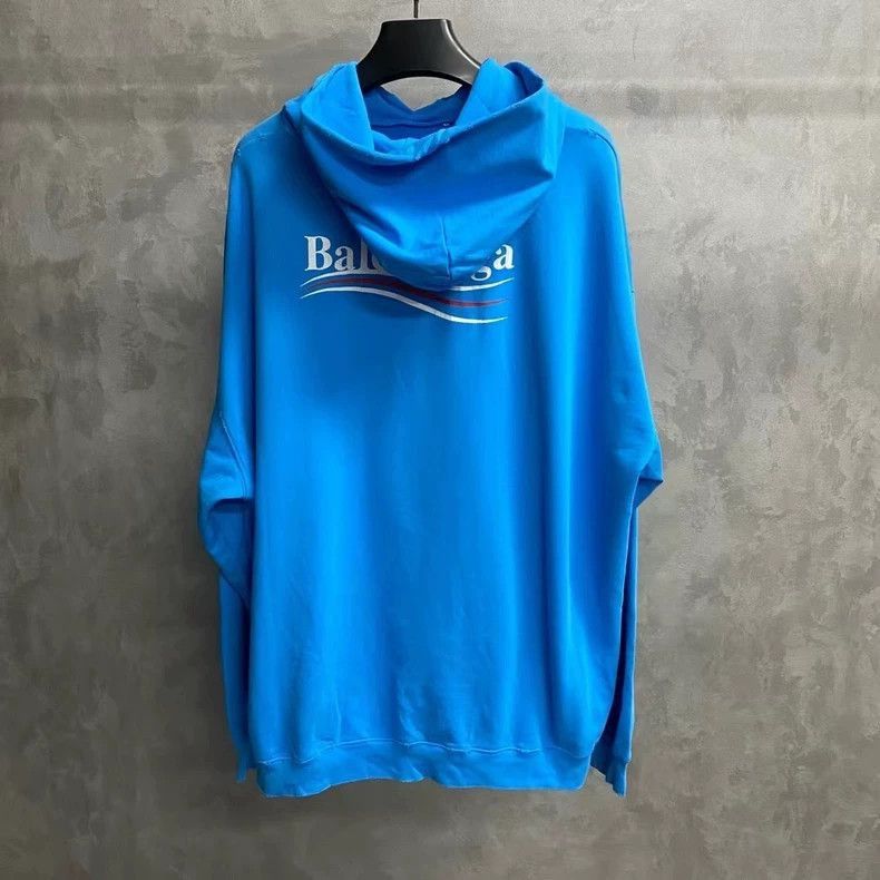 Balenciaga Balenciaga Balenciaga Blue Logo Print Hoodie-2506 Size US M / EU 48-50 / 2 - 2 Thumbnail