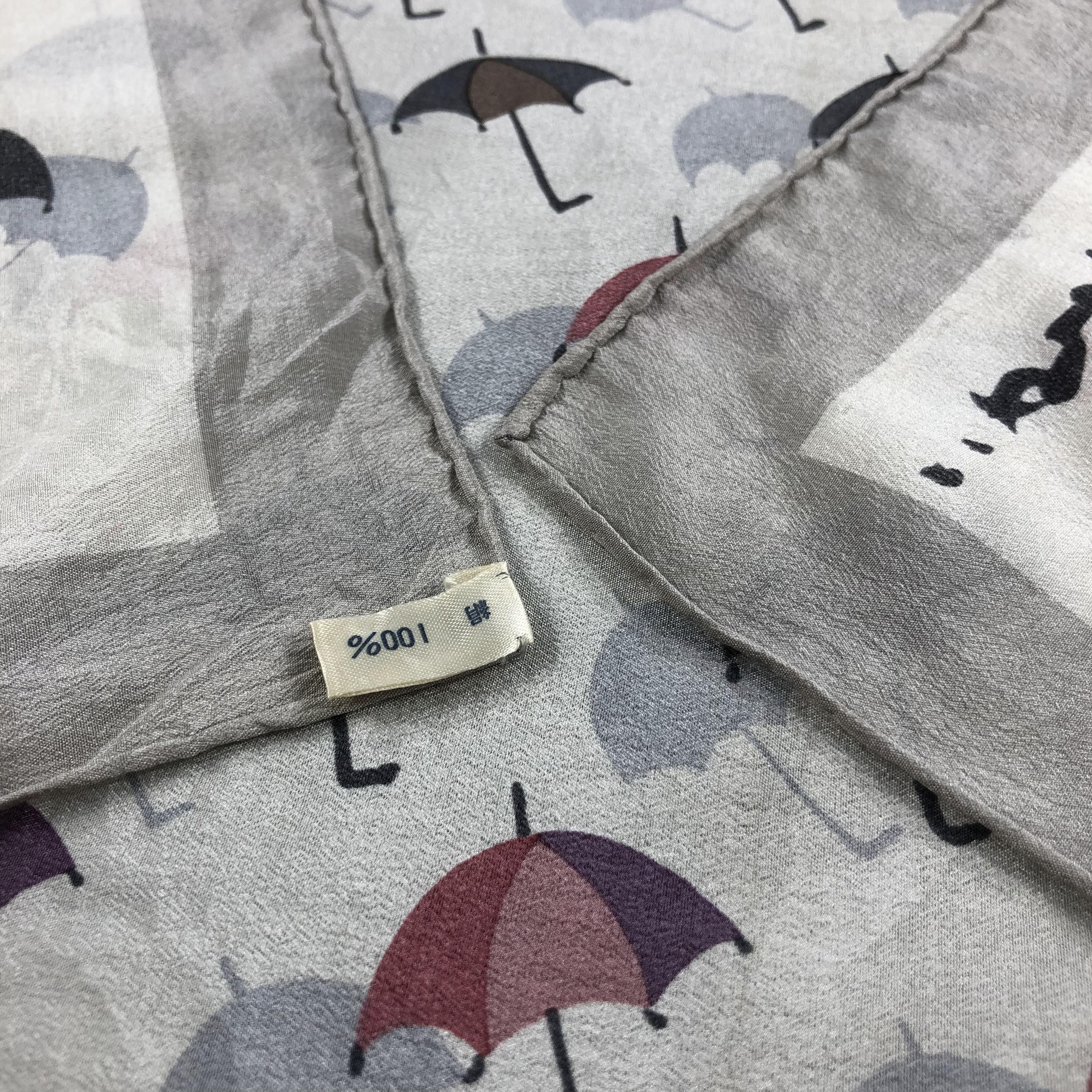 Vintage Vintage Umbrellas Silk Scarf M358 Size ONE SIZE - 7 Thumbnail