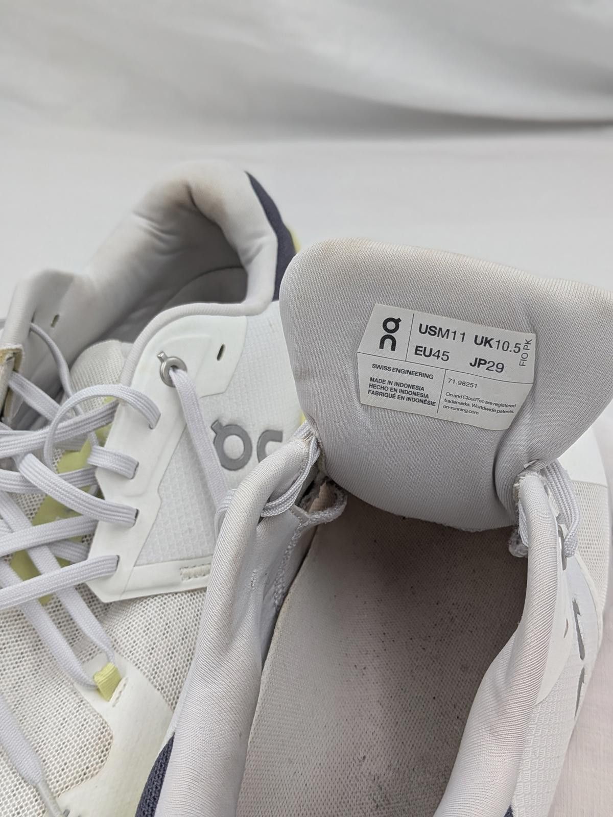 Other On Running On Cloud Flyer Men's Sport Shoes - White Yellow Size US 11 / EU 44 - 8 Thumbnail