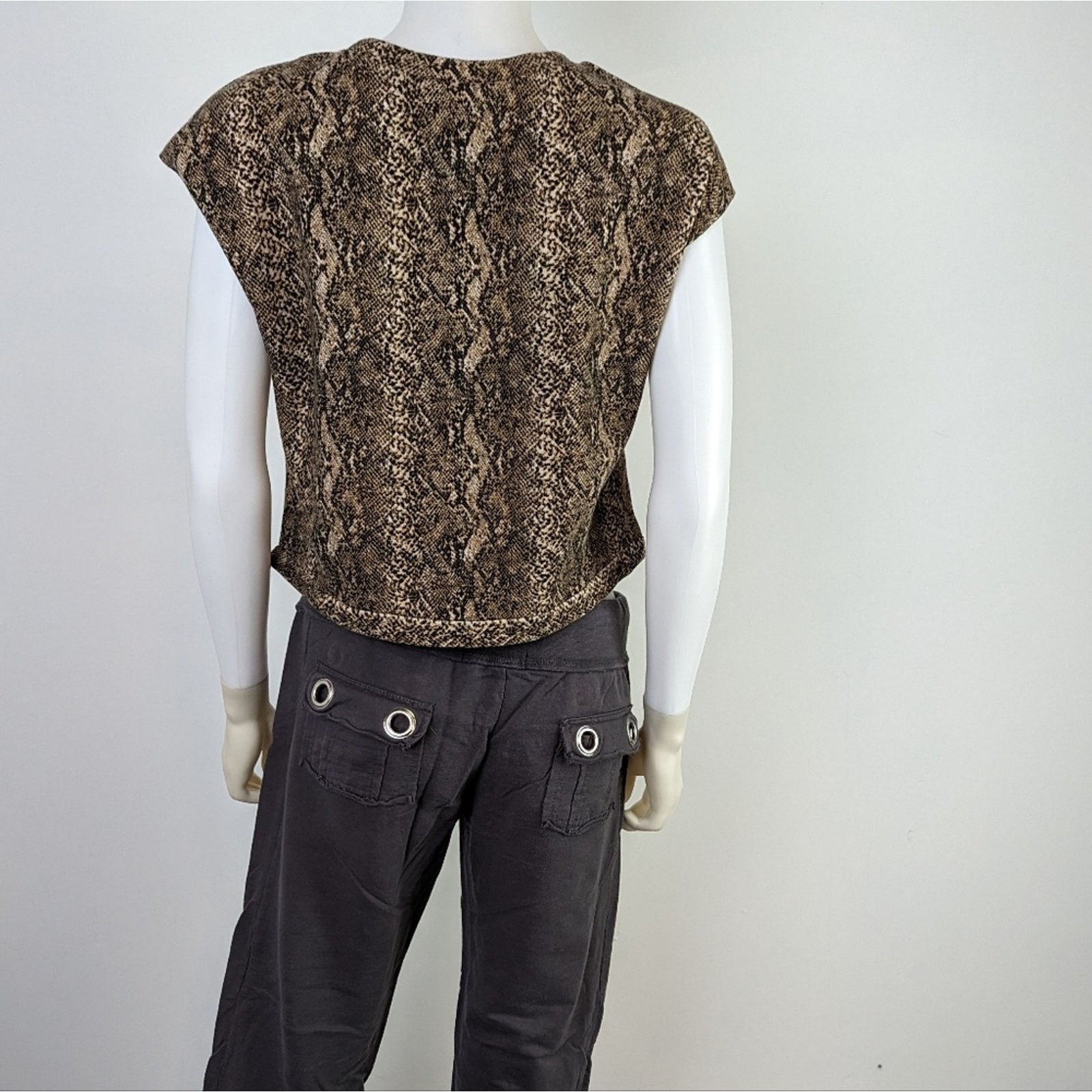 Zara Zara Trafuluc Cropped Snake Print Shirt S Size S / US 4 / IT 40 - 5 Thumbnail
