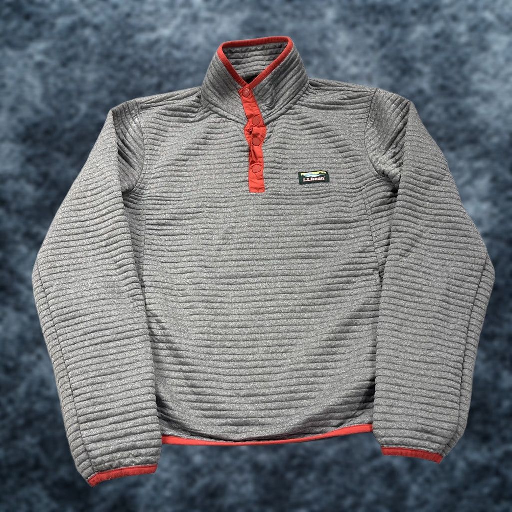 Vintage LL Bean Jacket Mens Small Gray Airlight Knit Pullover Quilted Snap T Outdoor Shirt Size US S / EU 44-46 / 1 - 1 Thumbnail