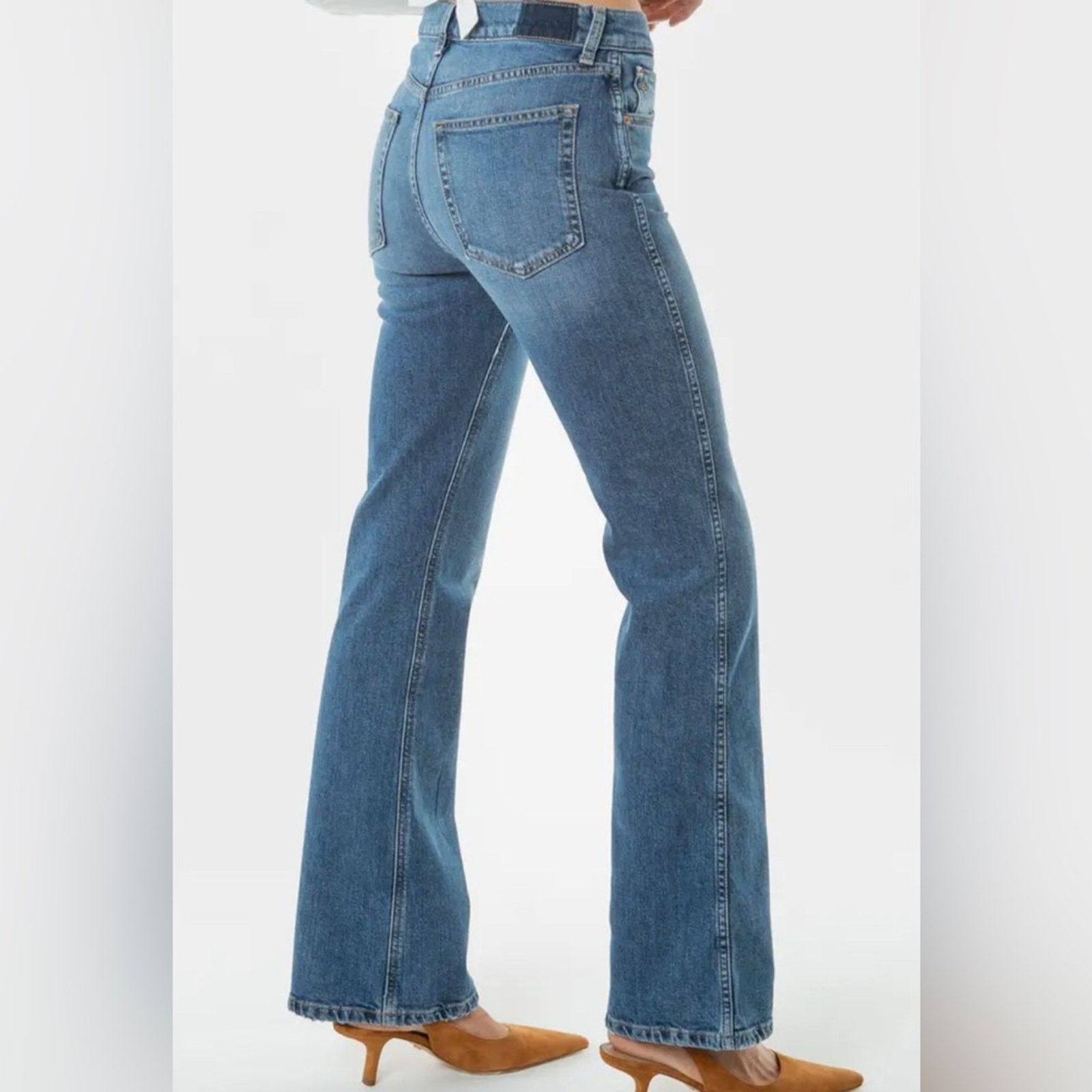 ETICA New Etica Denim Anya High Rise Modern Flare - 26 - $228 Size 26" / US 2 / IT 38 - 4 Thumbnail