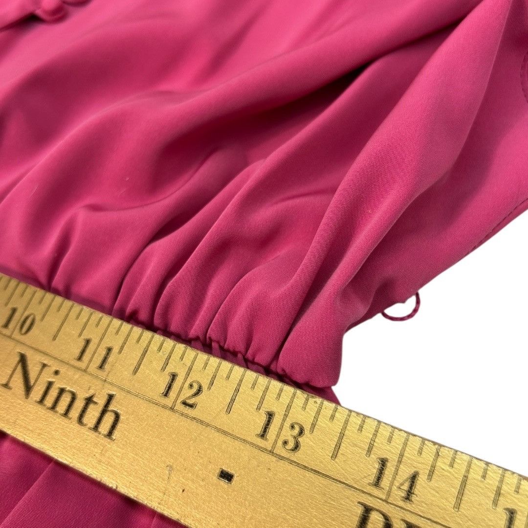Other Vintage 80s Willi Of California Pink V-Neck Long Sleeve Dres Size XXL / US 16-18 / IT 52-54 - 6 Thumbnail
