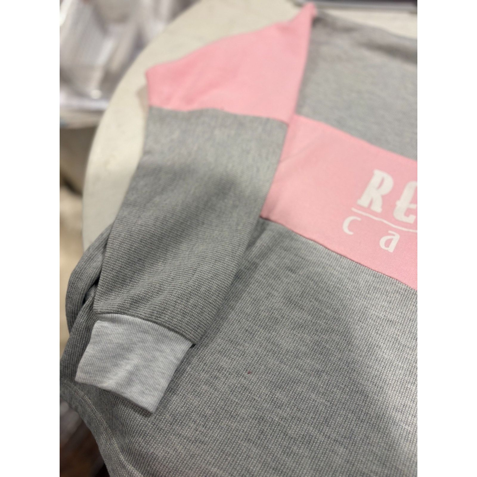 Resort Corps VTG Resorts Casino Quarter Zip Pullover Pink Gray Sweater Size XXL / US 16-18 / IT 52-54 - 8 Thumbnail