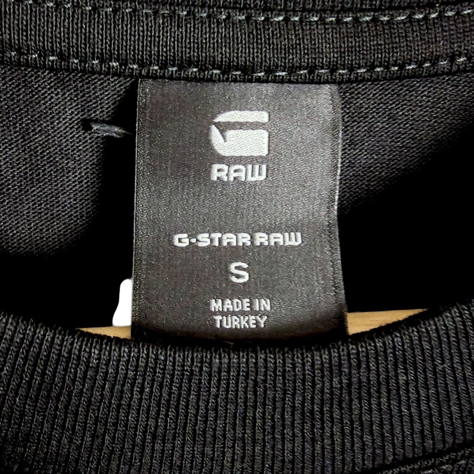 G-Star G-Star RAW Mens Black Fabric Mix Boxy T-shirt Oversize Fit Size US S / EU 44-46 / 1 - 3 Thumbnail