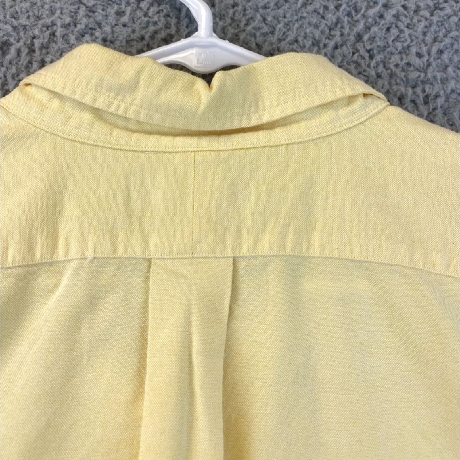 Ralph Lauren VINTAGE Lauren Ralph Lauren Dress Shirt Shirt Men 18 36/37 Long Sleeve Yellow Classic Fit 100% Cotton Mens 75-26 Size 48R - 7 Thumbnail