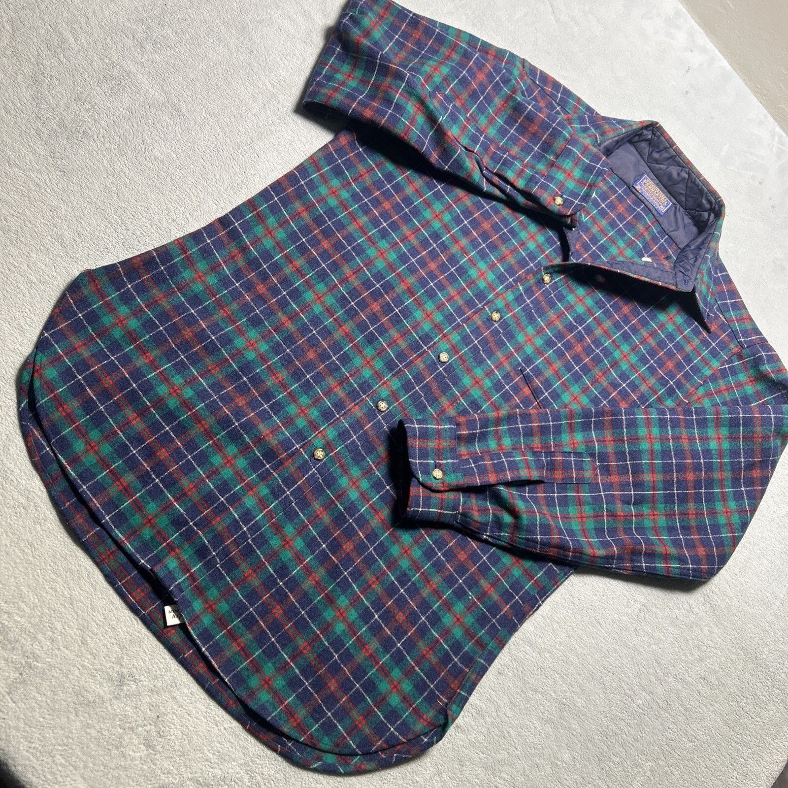 Pendleton 1960s USA Pendleton Wool Flannel Shirt Men Medium Shetand Size US M / EU 48-50 / 2 - 1 Thumbnail