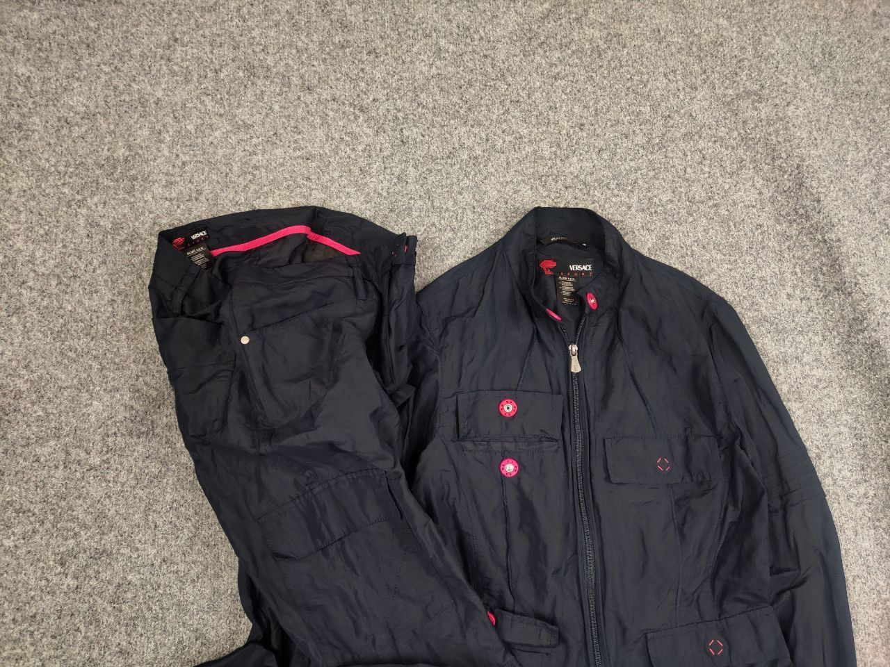 Versace Vintage 90's Versace Sport Jacket x Cargo Pants Nylon Blend Size S / US 4 / IT 40 - 2 Thumbnail