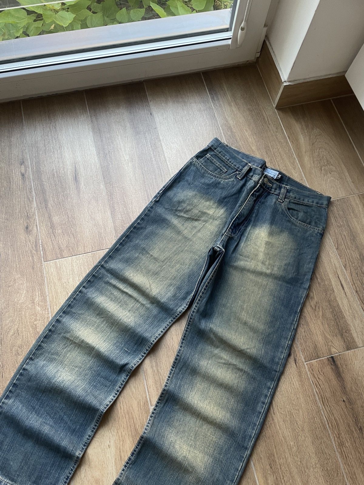 Vintage Vintage Baggy Jeans Mud Washed Flared Faded Wide Japanese Size US 32 / EU 48 - 3 Thumbnail