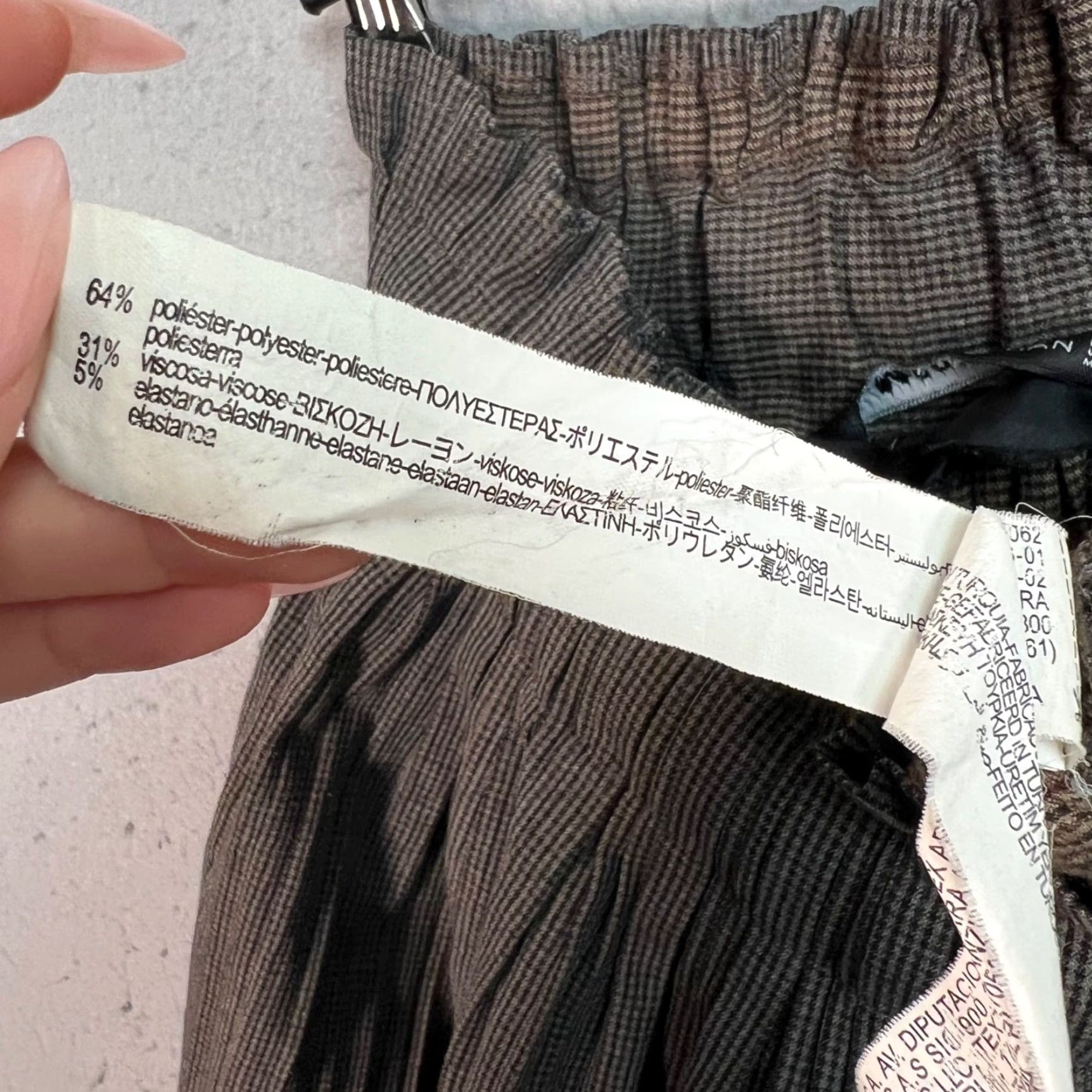 Zara Zara Woman Paperbag Mini Skirt Checked Brown Size Small Size 28" / US 6 / IT 42 - 4 Thumbnail