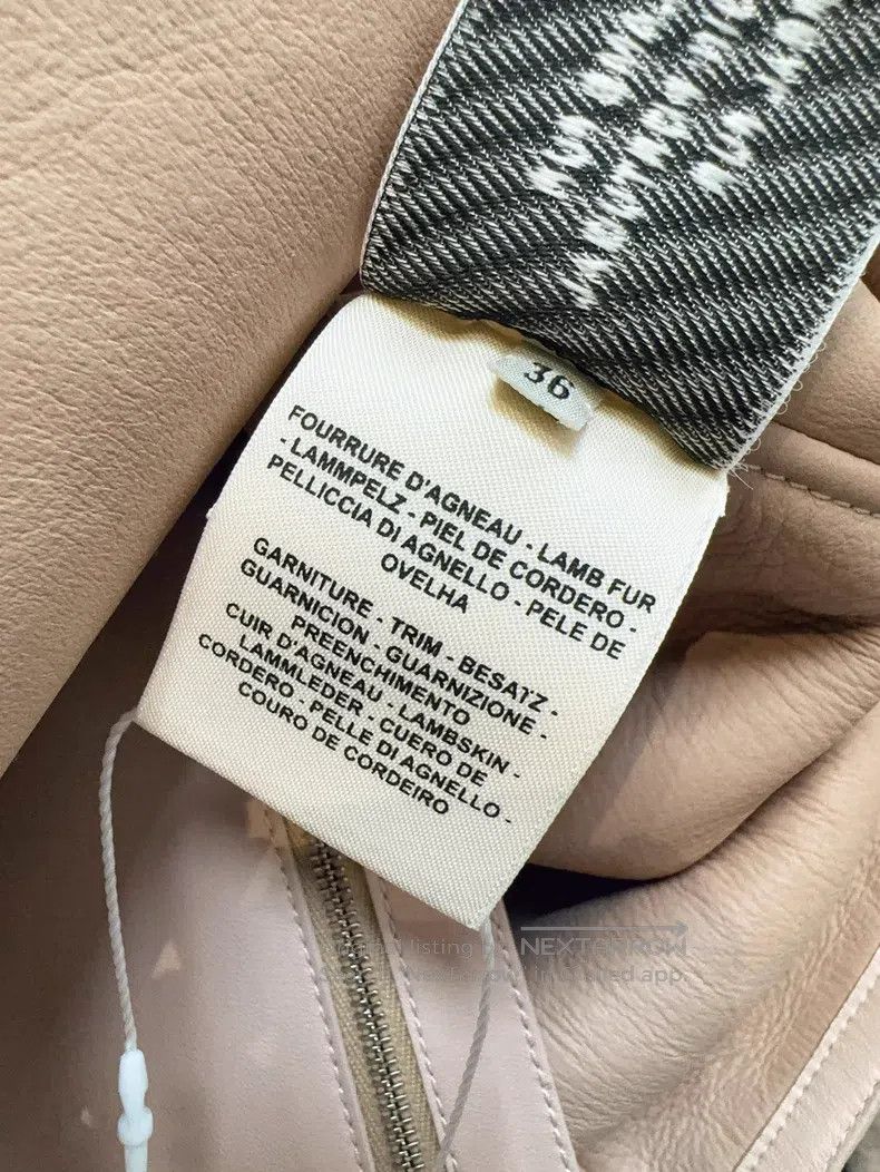 Hermes Hermes Light Pink Naked Color Leather and Fur Jacket Size XS / US 0-2 / IT 36-38 - 6 Thumbnail