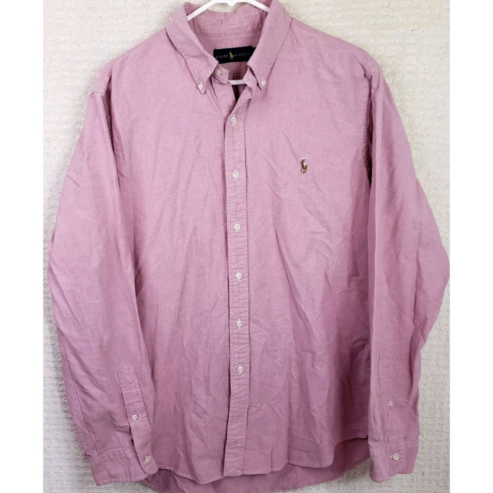 Ralph Lauren Ralph Lauren Shirt XL Pink Button-Up Long Sleeve Chambray Cotton Multicolor Logo Embroidered Classic Men’s Button-Down Casual Size US XL / EU 56 / 4 - 2 Thumbnail