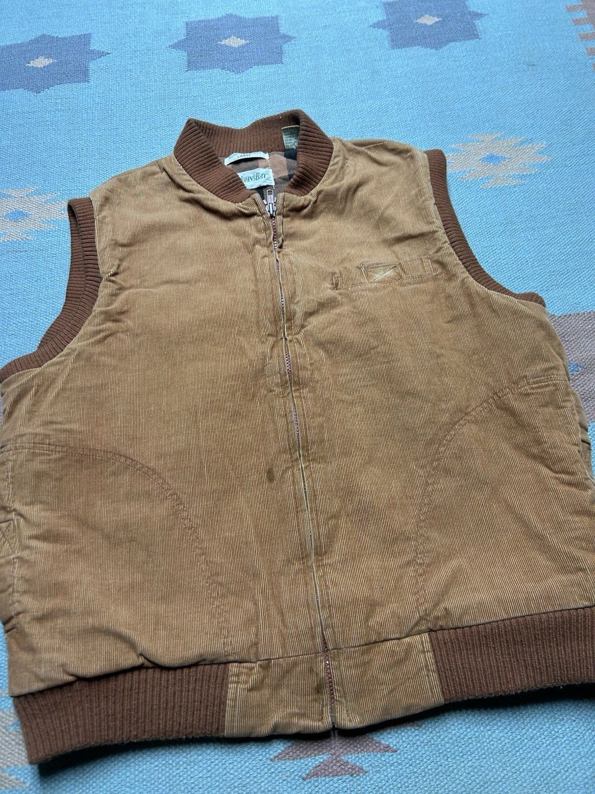 Vintage St. John’s bay corduroy vest jacket quilted burnt orange L Size US L / EU 52-54 / 3 - 2 Thumbnail