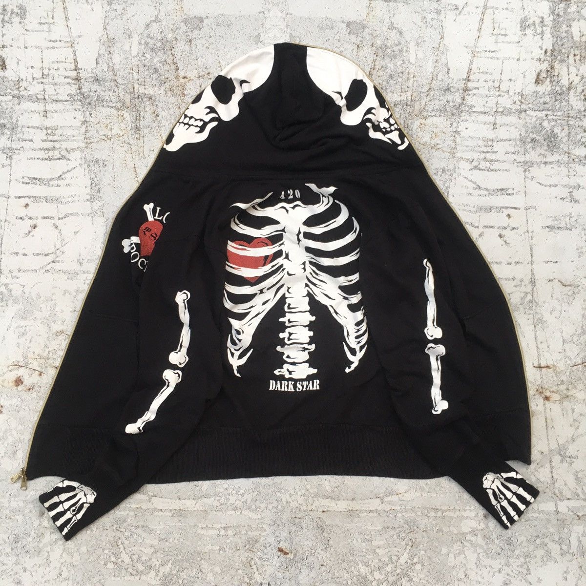 14th Addiction × If Six Was Nine × Le Grande Bleu (L.G.B.) Dangerous Warning Skeleton Full Zip ifsixwasnine LGB Size US L / EU 52-54 / 3 - 11 Thumbnail