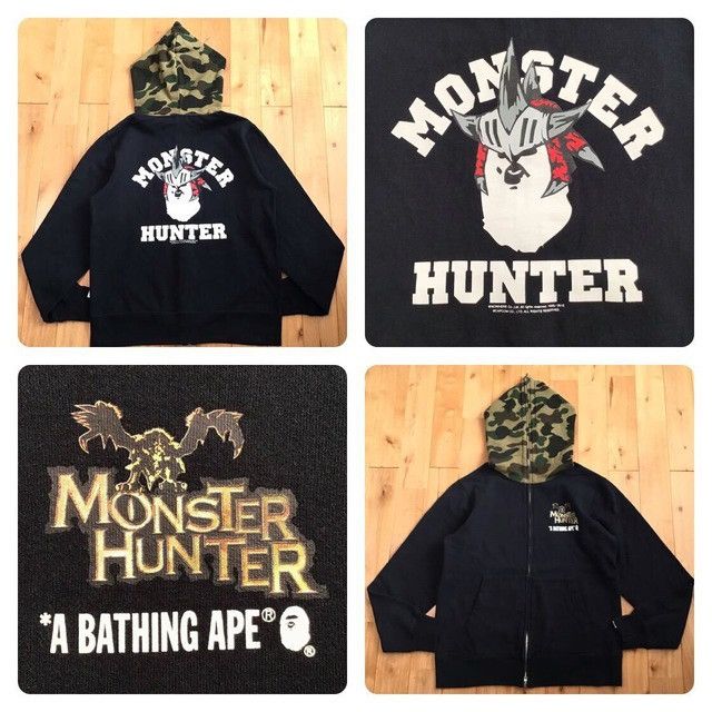 Bape Japanese Brand BAPE CAPCOM Monster Hunter full zip hoodie a bathing ape Grailed