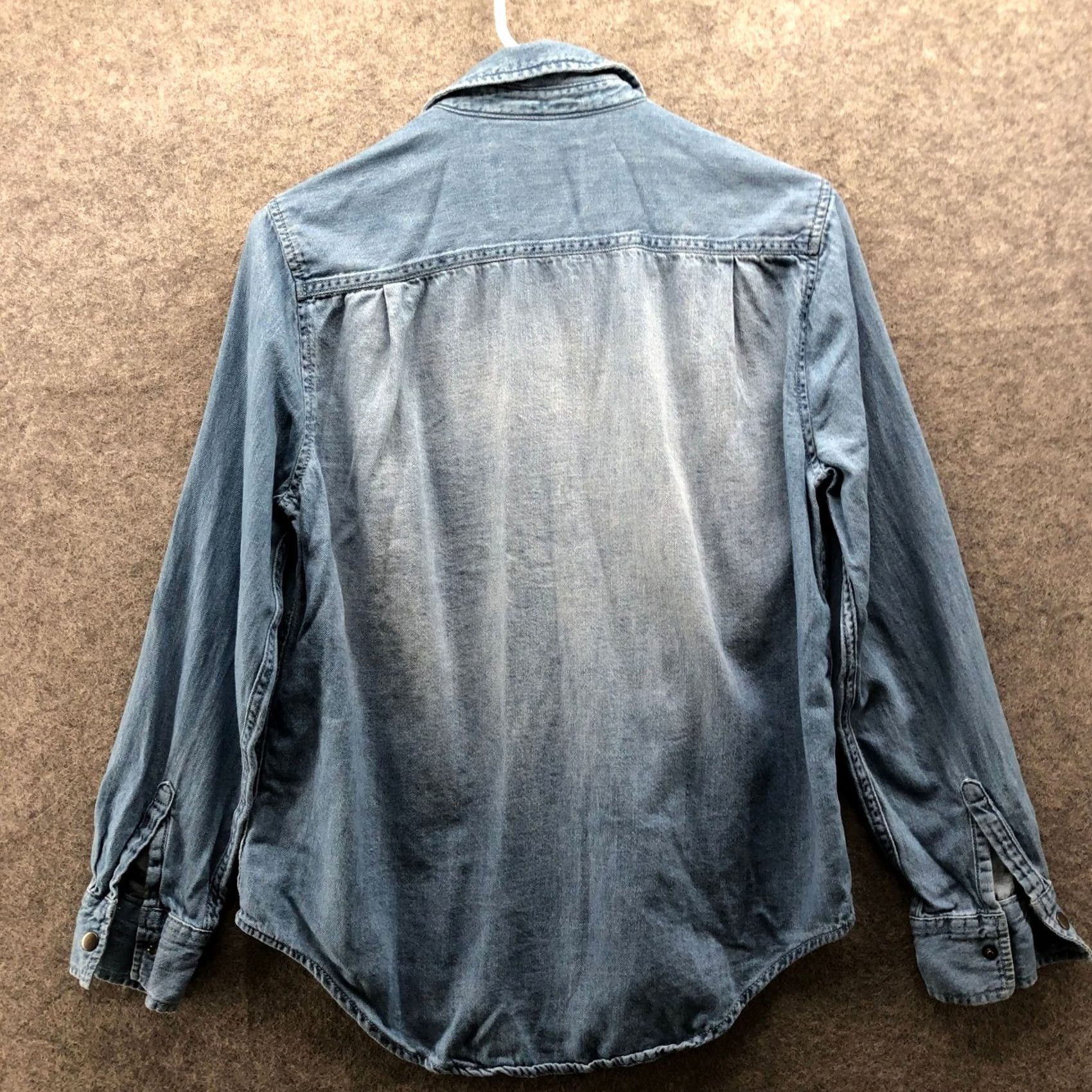 Vintage VINTAGE Lola River Chambray Long Sleeve Shirt Womens S Blue Snap Button Western Size S / US 4 / IT 40 - 2 Thumbnail