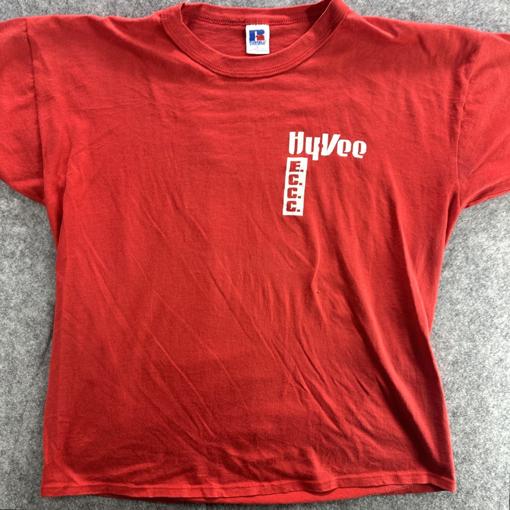 Russell Athletic VINTAGE HyVee Shirt Mens Large Red Russell Athletic ECCC Employee Community 90s Size US L / EU 52-54 / 3 - 4 Thumbnail