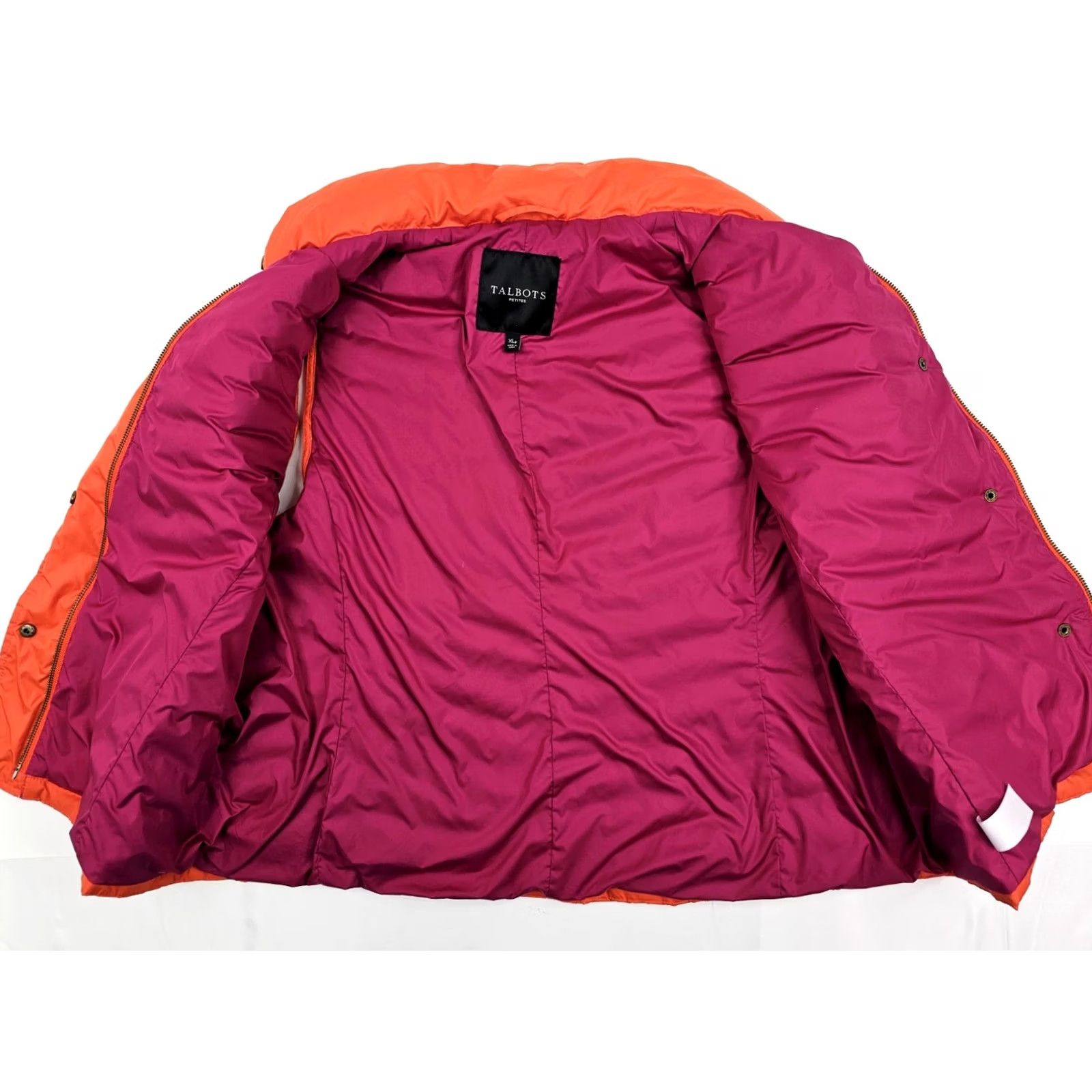 Talbots Talbots Down Insulated Puffer Quilted Vest Women XL Petite, Orange Full Zip — Excellent Condition Size XL / US 12-14 / IT 48-50 - 4 Thumbnail
