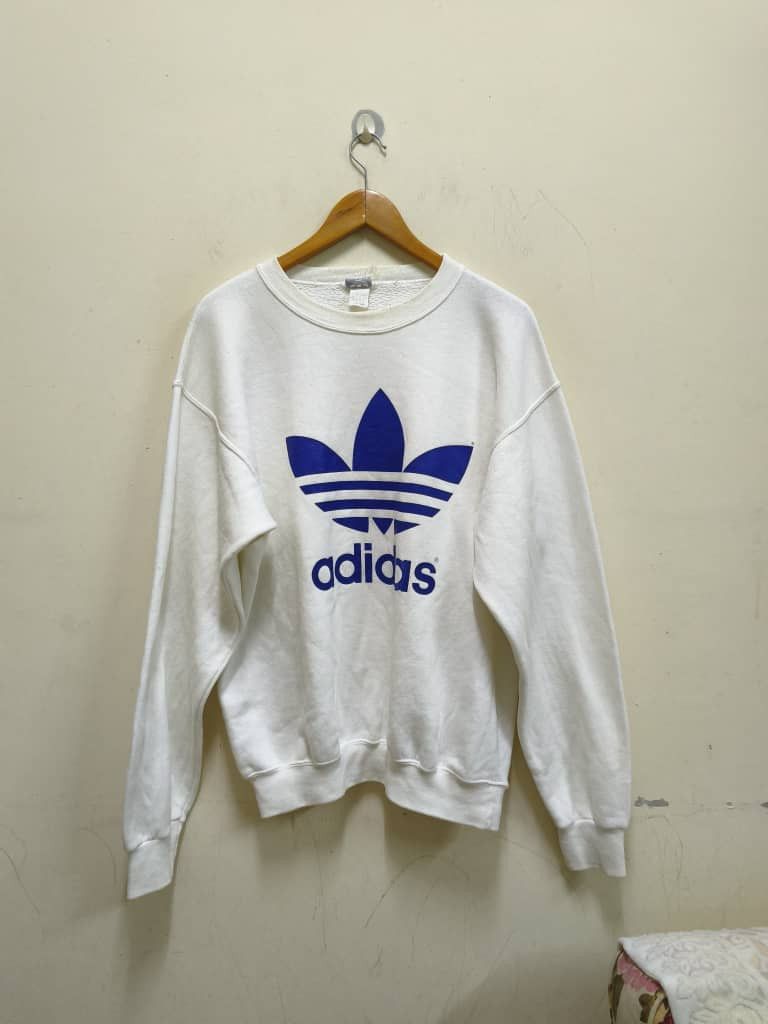 Adidas Vintage Adidas Trefoil sweatshirt made in Usa Size US M / EU 48-50 / 2 - 1 Thumbnail