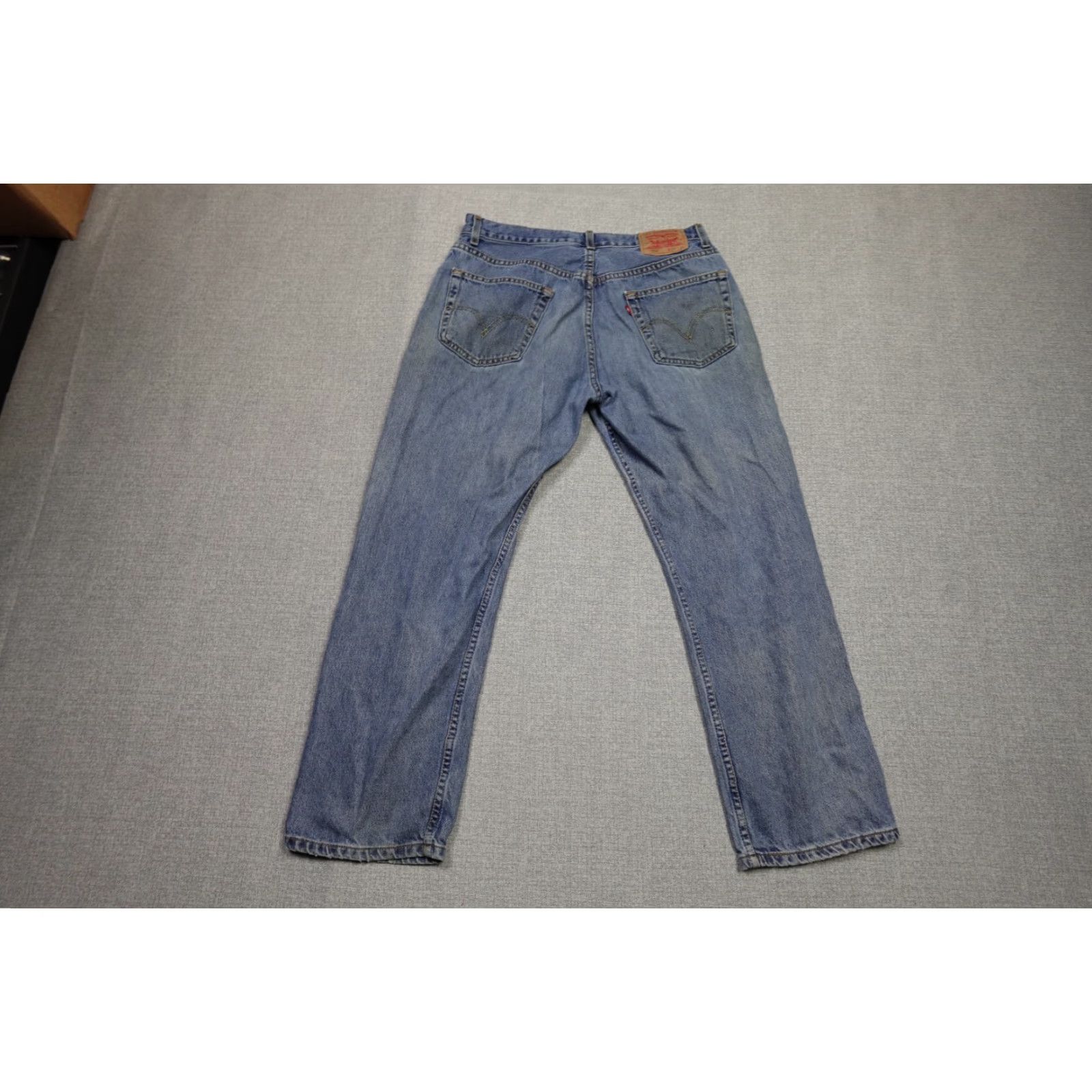 Levi's Levi's 505 Jeans Mens 36x30 Blue Regular Fit Straight Leg Light Wash Rancher Denim Cotton Zip 5-Pocket Modern Mens Size US 36 / EU 52 - 4 Thumbnail