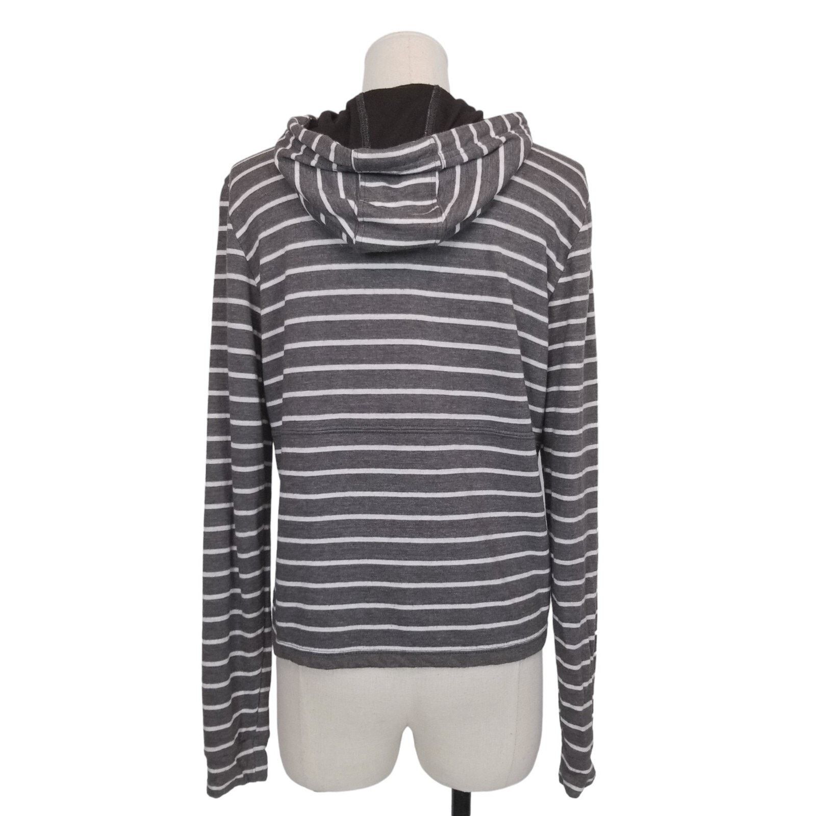 Marine Layer Marine Layer Double Knit Charcoal Gray Stripe Hoodie Small Size S / US 4 / IT 40 - 4 Thumbnail