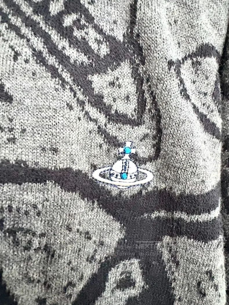 Vivienne Westwood Vivienne Westwood Gray Full Print Saturn Knit Sweater Size M / US 6-8 / IT 42-44 - 3 Thumbnail